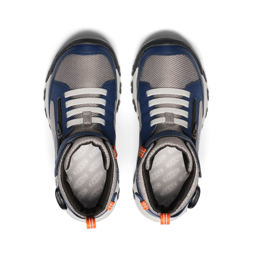 Big Kids' Targhee Boundless Hiking Boots - Navy/Steel Grey | Waterproof & Durable Outdoor Shoes for Boys & Girls | Perfect for Hiking, Camping & Backpacking Adventures