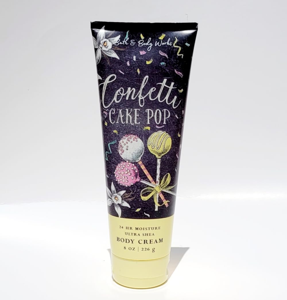 Bath & Body Works Confetti Cake Pop Ultra Shea Body Cream 8 oz - Moisturizing Hand & Body Lotion for Dry Skin, Perfect for Daily Use & Gift Giving