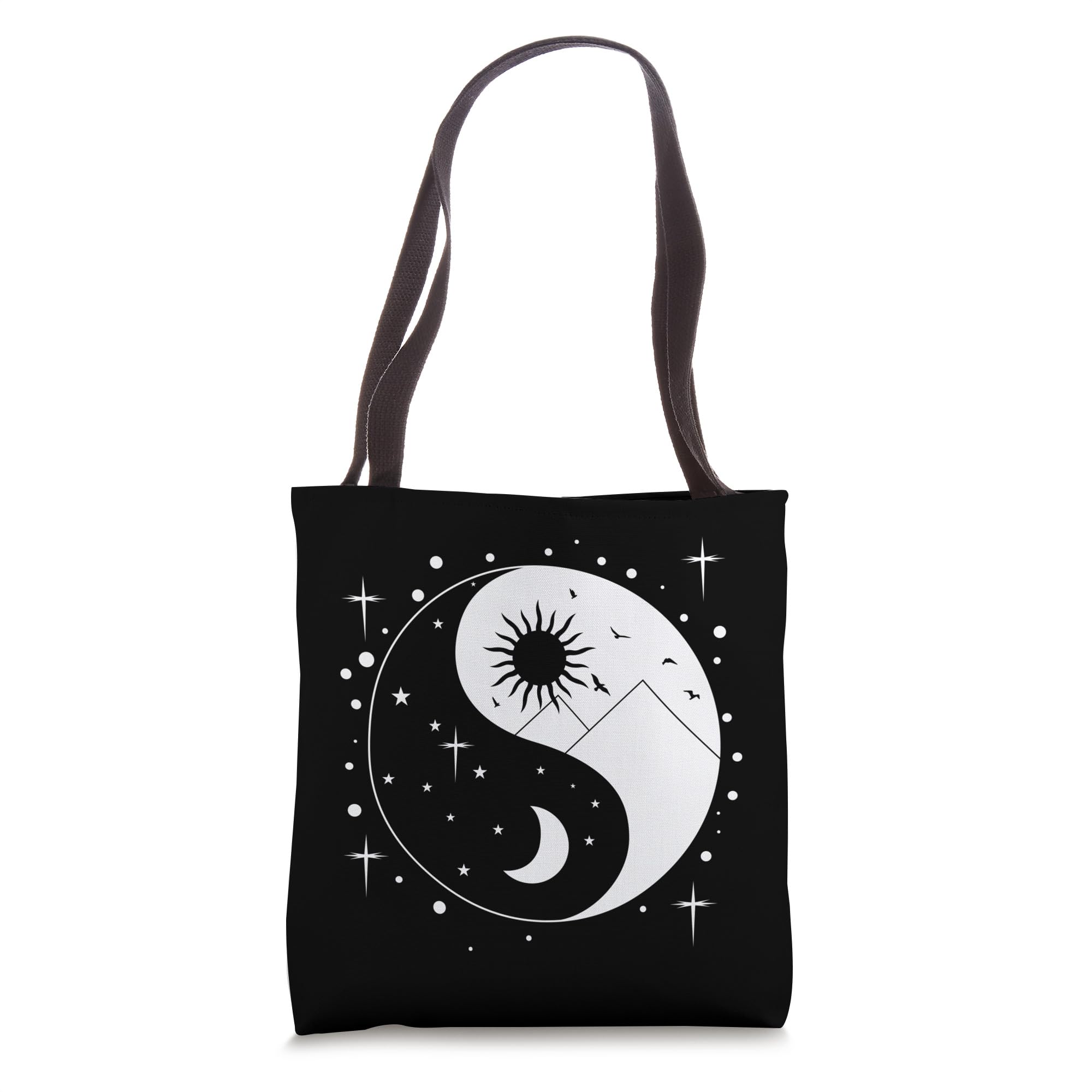 Yin and Yang Tote Bag - Stylish Cotton Canvas Shoulder Bag for Women & Men - Perfect for Work, Gym, Shopping & Travel Accessories