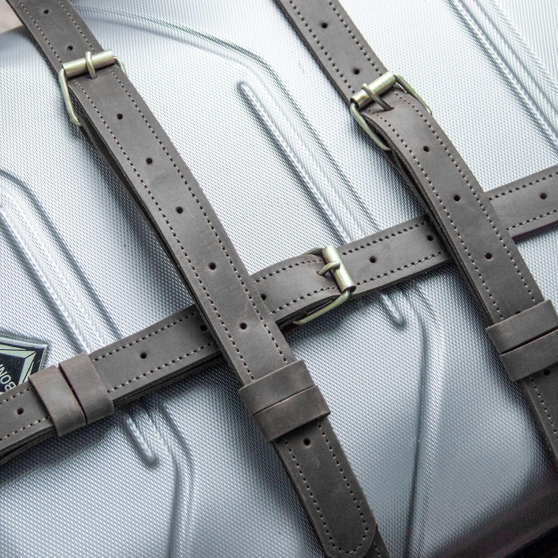 Premium Leather Luggage Straps for Travel - Durable & Adjustable Suitcase Belts for Secure Packing - Perfect for Airports, Road Trips & Business Travel