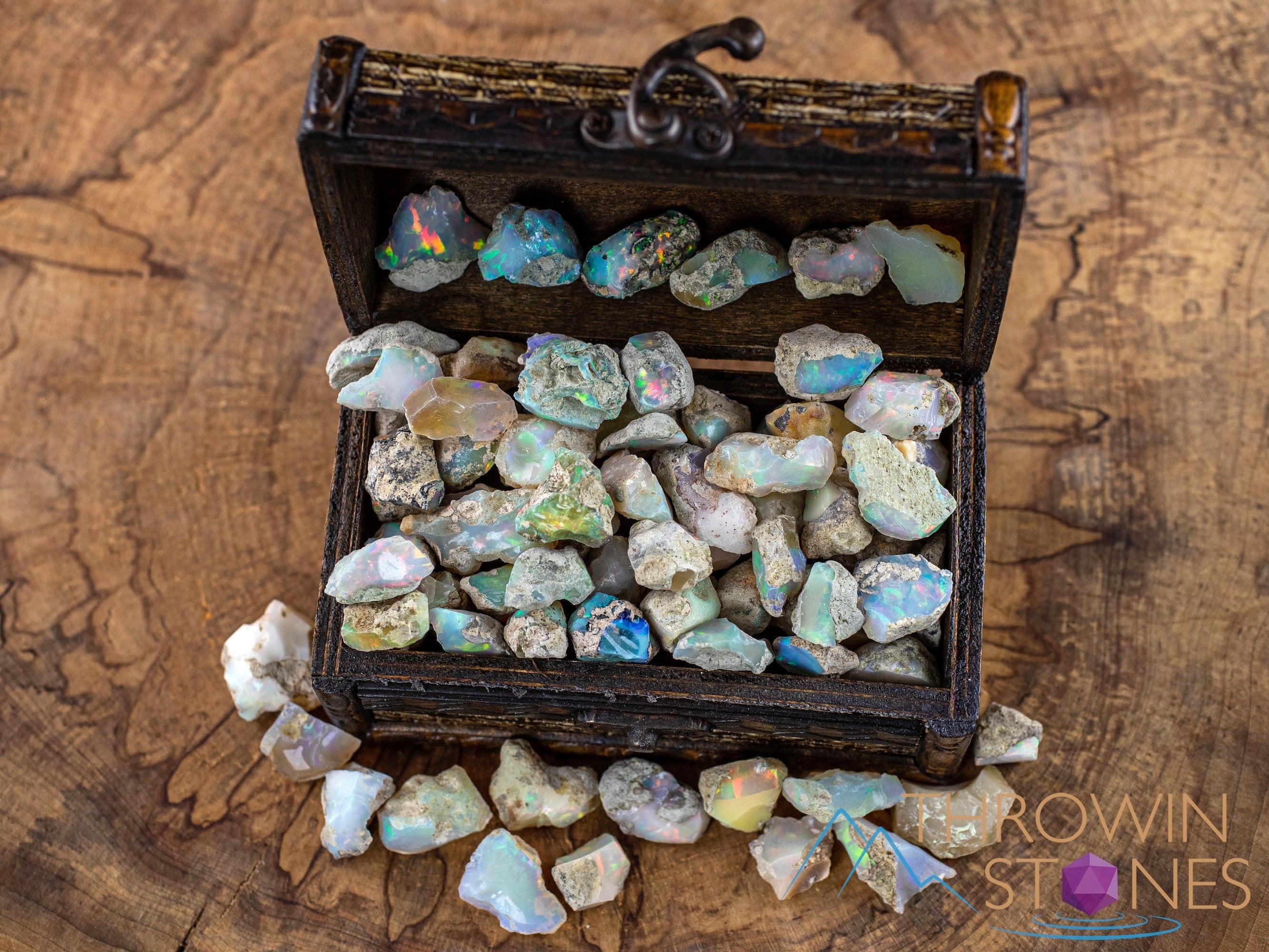 AA Grade Large Bulk Raw Opal Crystals - Rough Welo Opal Lot (E0216) for Jewelry Making, Crystal Healing & Mineral Collection