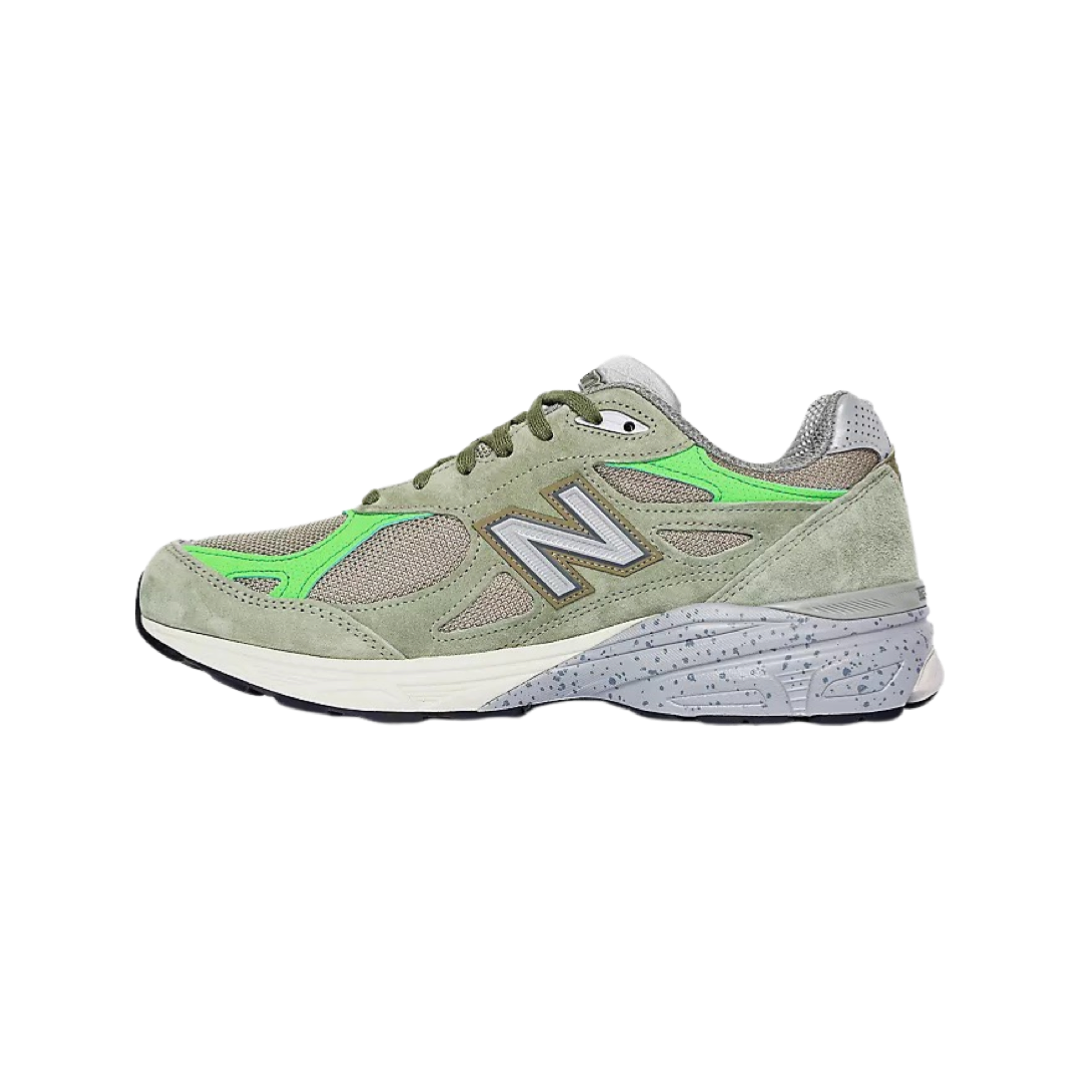 New Balance Patta x 990v3 Sneakers - Olive Green Men's Running Shoes for Jogging & Casual Wear | Limited Edition Collaboration