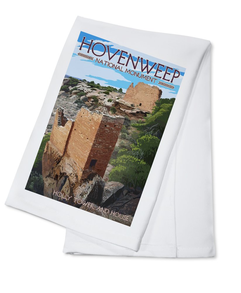 Hovenweep National Monument Colorado Holly Tower & House 100% Cotton Tea Towel - Decorative Hand Towel for Kitchen, Home & Gifts | Perfect for Dish Drying, Decor & Hostess Gifts
