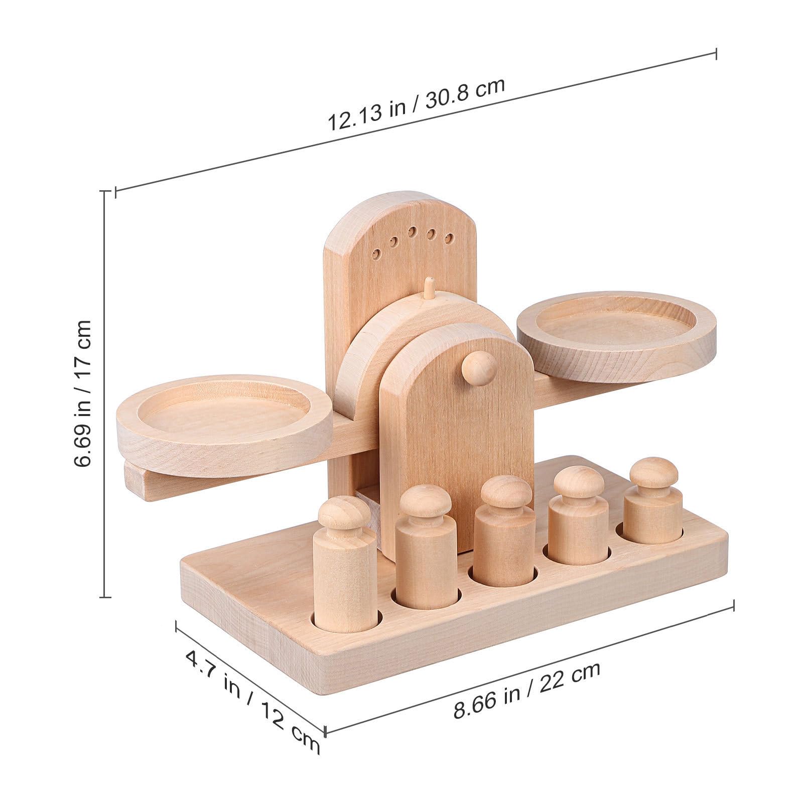 Wooden Balance Scale Toy for Kids - Educational Math Learning Tool, Montessori Teaching Aid, Assembly STEM Toy for Children’s Arithmetic & Measurement Skills | Perfect for Classroom, Homeschool & Playroom Activities