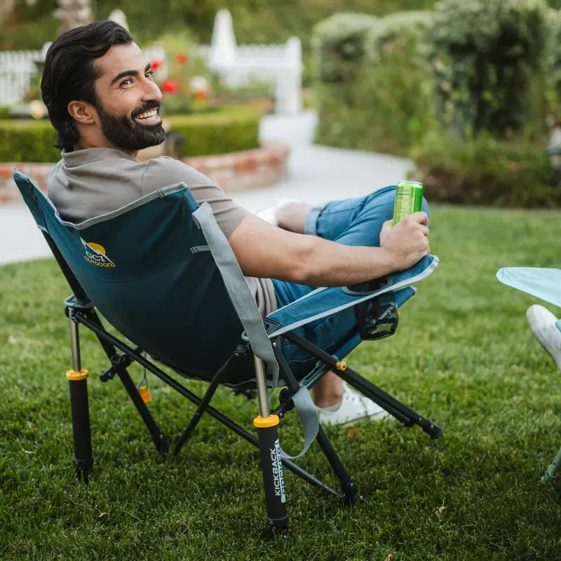 Kickback Rocker™ - Portable Folding Rocking Chair for Outdoor, Camping & Relaxation - Perfect for Patio, Beach, Backyard & Travel