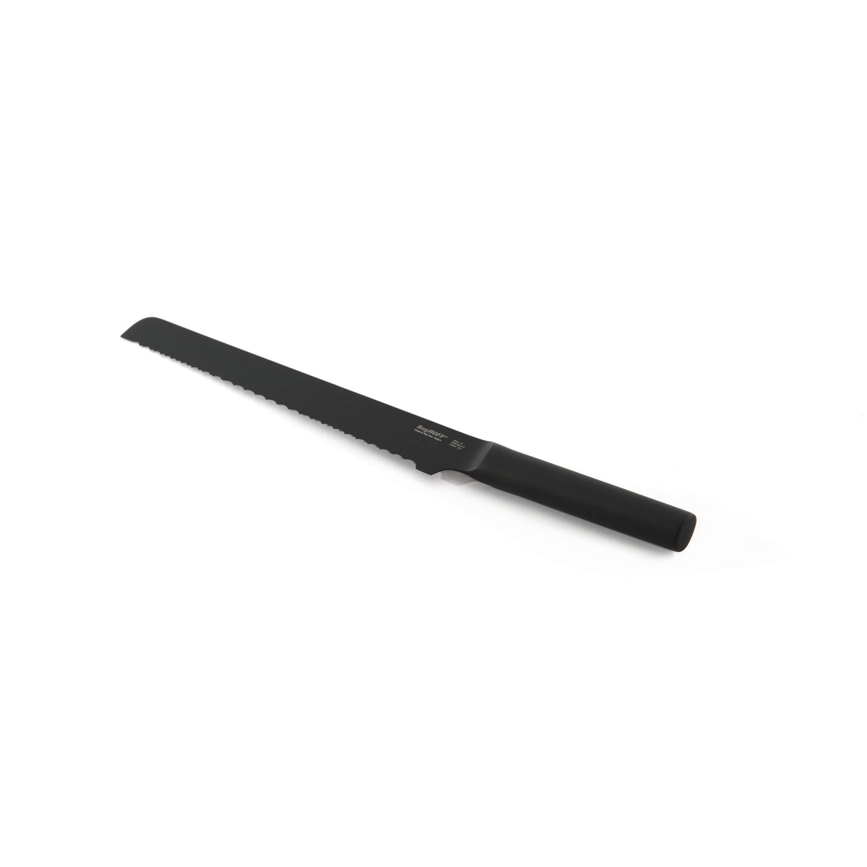 BergHOFF Ron 9-Inch Black Bread Knife - Premium Stainless Steel Blade for Slicing Bread, Cakes & Pastries - Perfect for Home Baking & Professional Kitchens