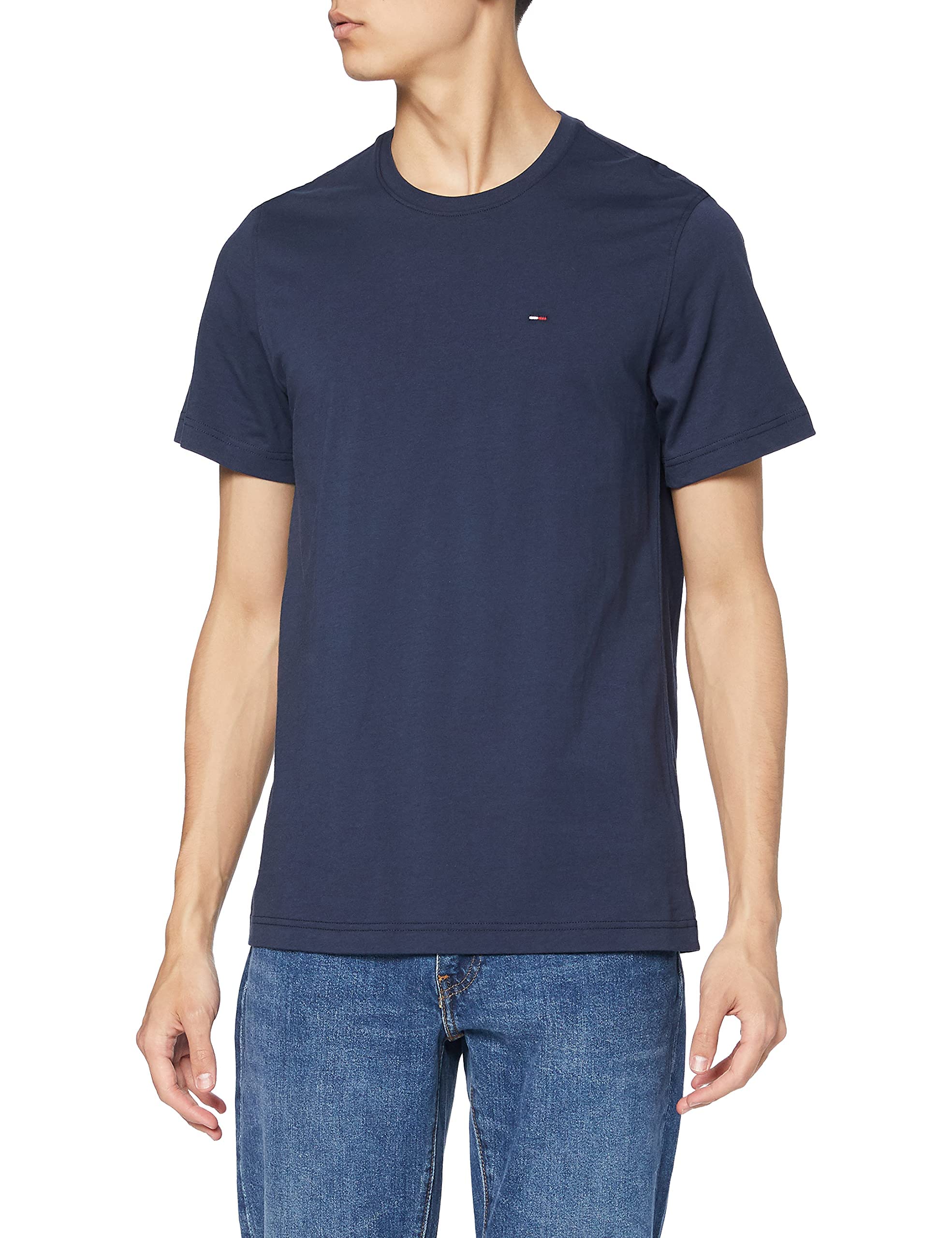 Tommy Hilfiger Men's Classic Fit Short Sleeve Cotton T-Shirt - Navy Blue | Casual Wear, Everyday Outfits & Summer Style