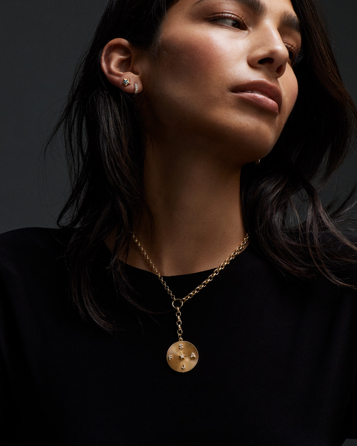 Custom Engraved Love Token Necklace - Heavy Mixed Belcher Chain with Clean Edge Design | Personalized Couple Gift for Anniversary, Valentine's Day & Romantic Occasions