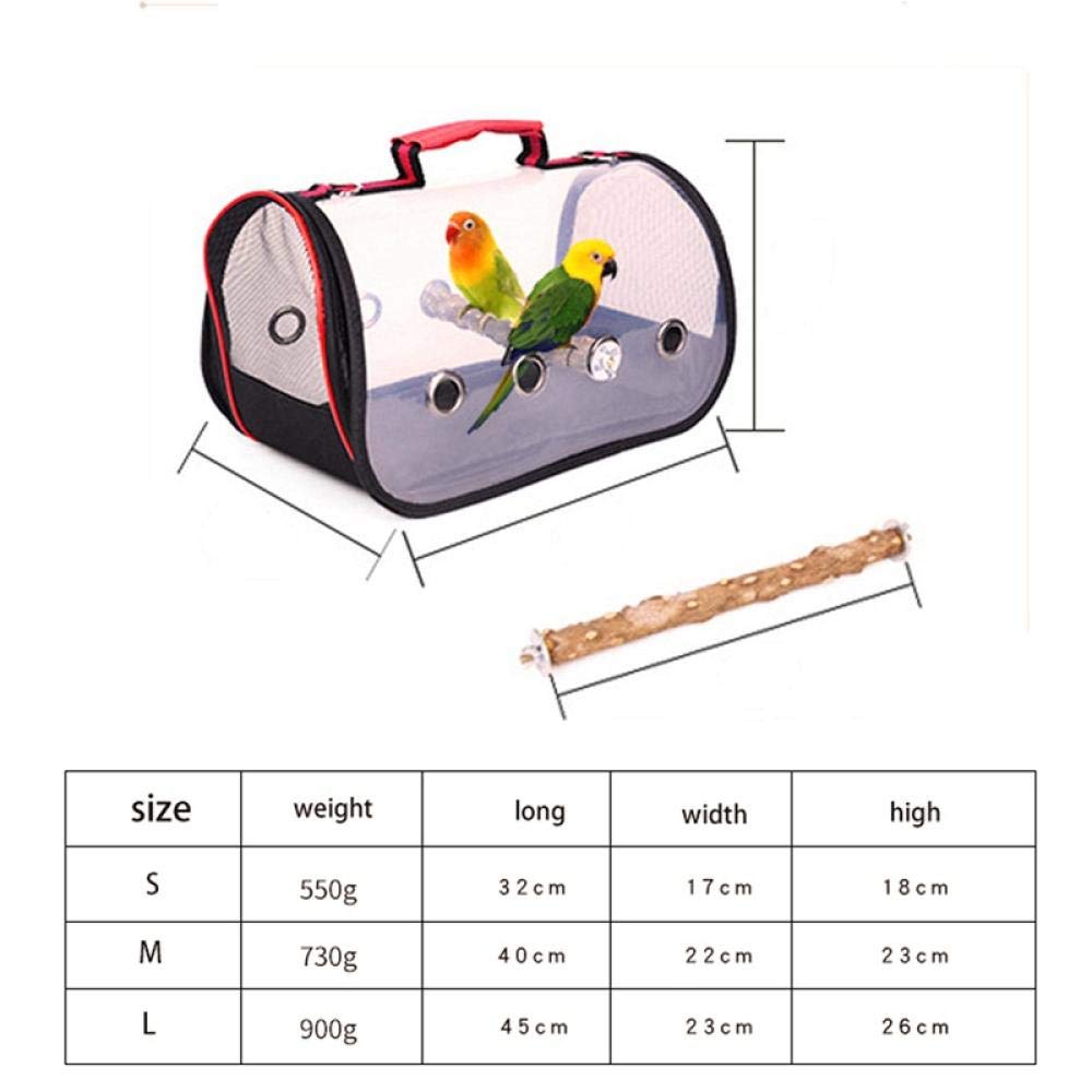 Small Bird Carrier Cage - Portable & Breathable Travel Carrier for Parrots & Small Birds - 3Pcs Black Backpack Style - Perfect for Vet Visits, Outdoor Adventures & Air Travel