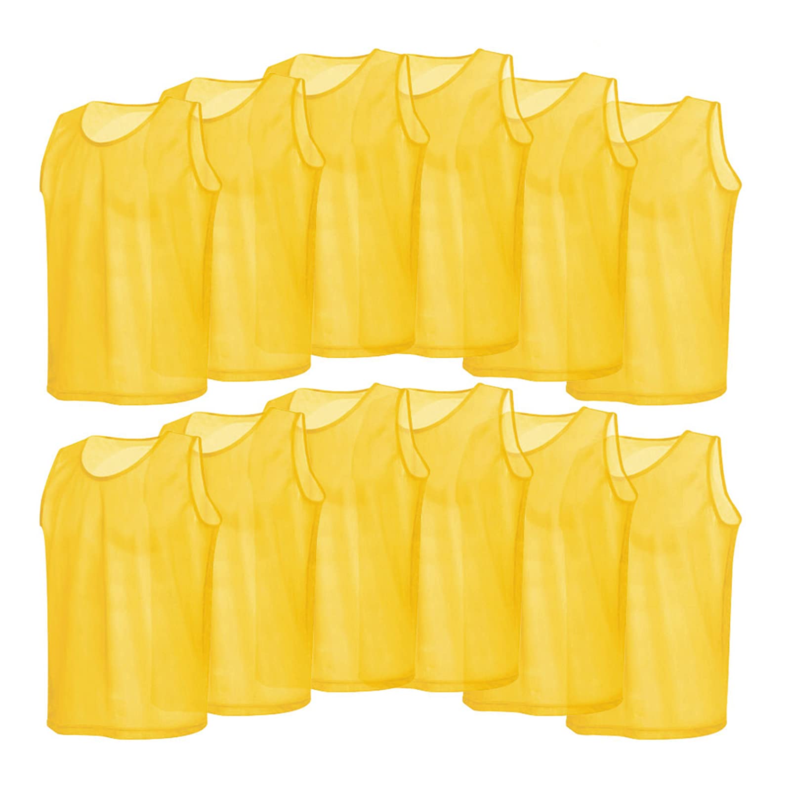 Junlucki 12 Pack Scrimmage Vests - Breathable Mesh Football Training Vests for Adults & Youth, Soccer Practice Bibs with Loose Fit & Quick-Dry Fabric - Perfect for Team Sports, PE Classes & Outdoor Drills