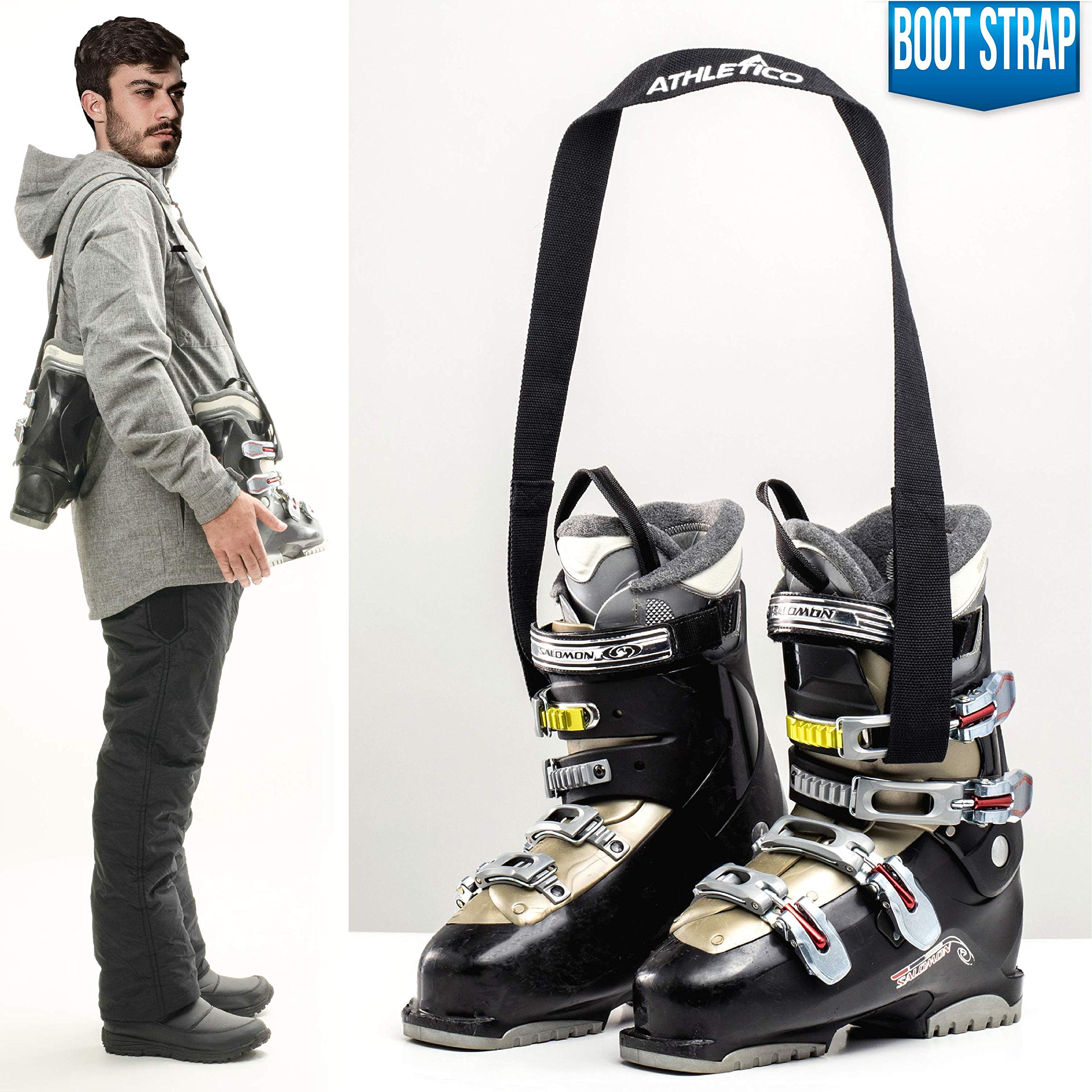 Athletico Mogul Padded Ski Bag Set with Boot Bag, Boot Strap & Carrier - Waterproof Ski Equipment Storage for Travel & Mountain Resorts