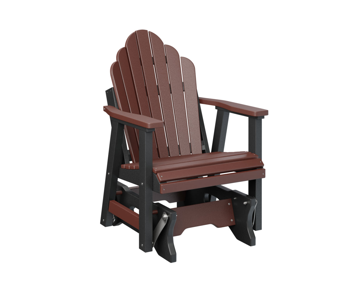 Berlin Gardens Cozi Back Single Glider - Comfortable Outdoor Rocking Chair for Patio, Porch & Garden Relaxation | Perfect for Reading, Lounging & Enjoying Nature