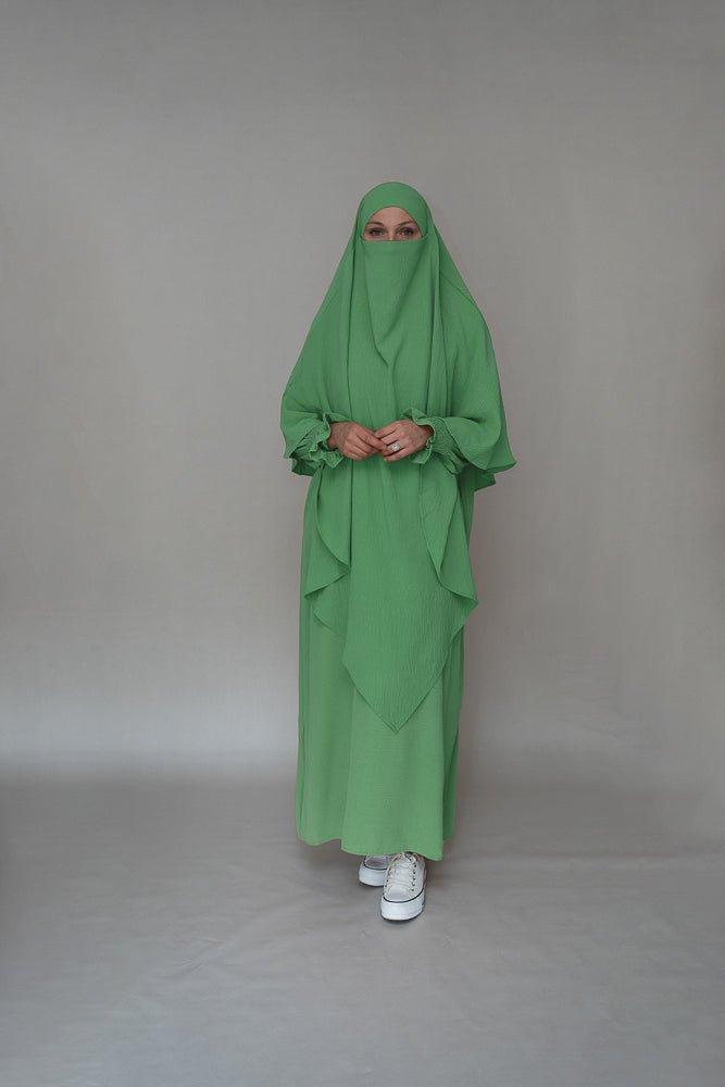 Mint Green Wrinkle-Free Modest Dress with Pockets - Perfect for Church, Weddings & Formal Occasions