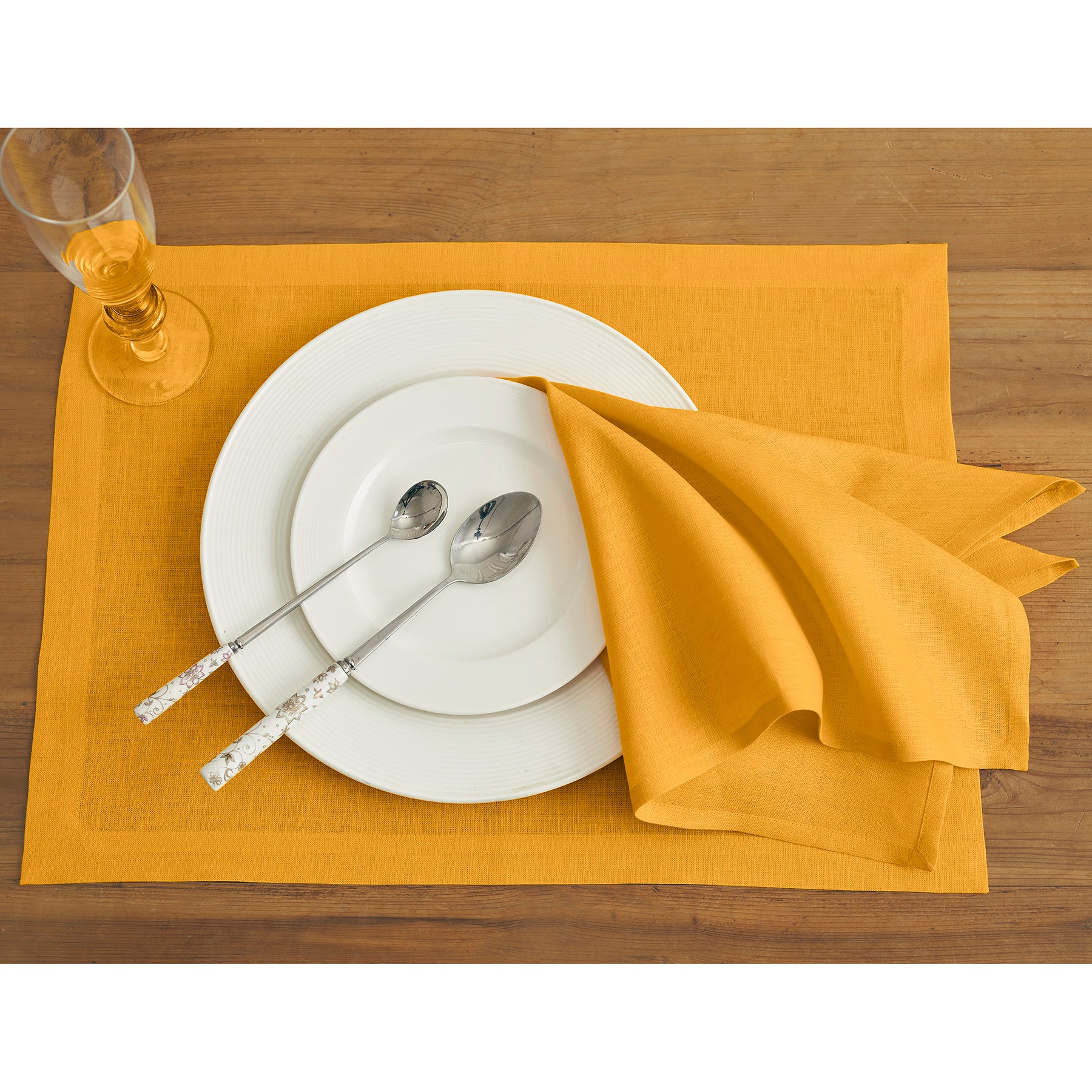 Premium Fete Placemats Set of 6 - Waterproof & Washable Table Mats for Dining - Elegant Home Decor for Parties, Holidays & Everyday Use