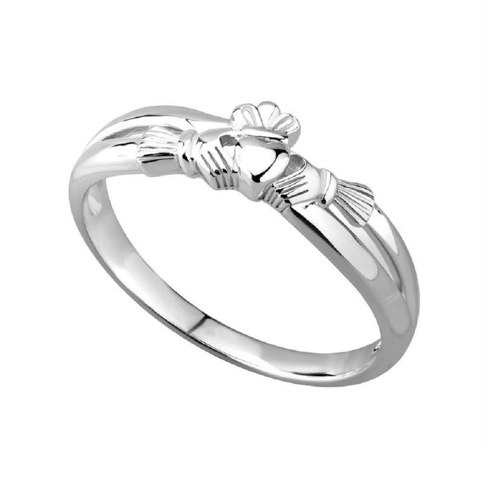 Authentic Irish Claddagh Ring - Sterling Silver Wishbone Band - Handcrafted in Ireland - Perfect for Weddings, Anniversaries & Celtic Jewelry Gifts