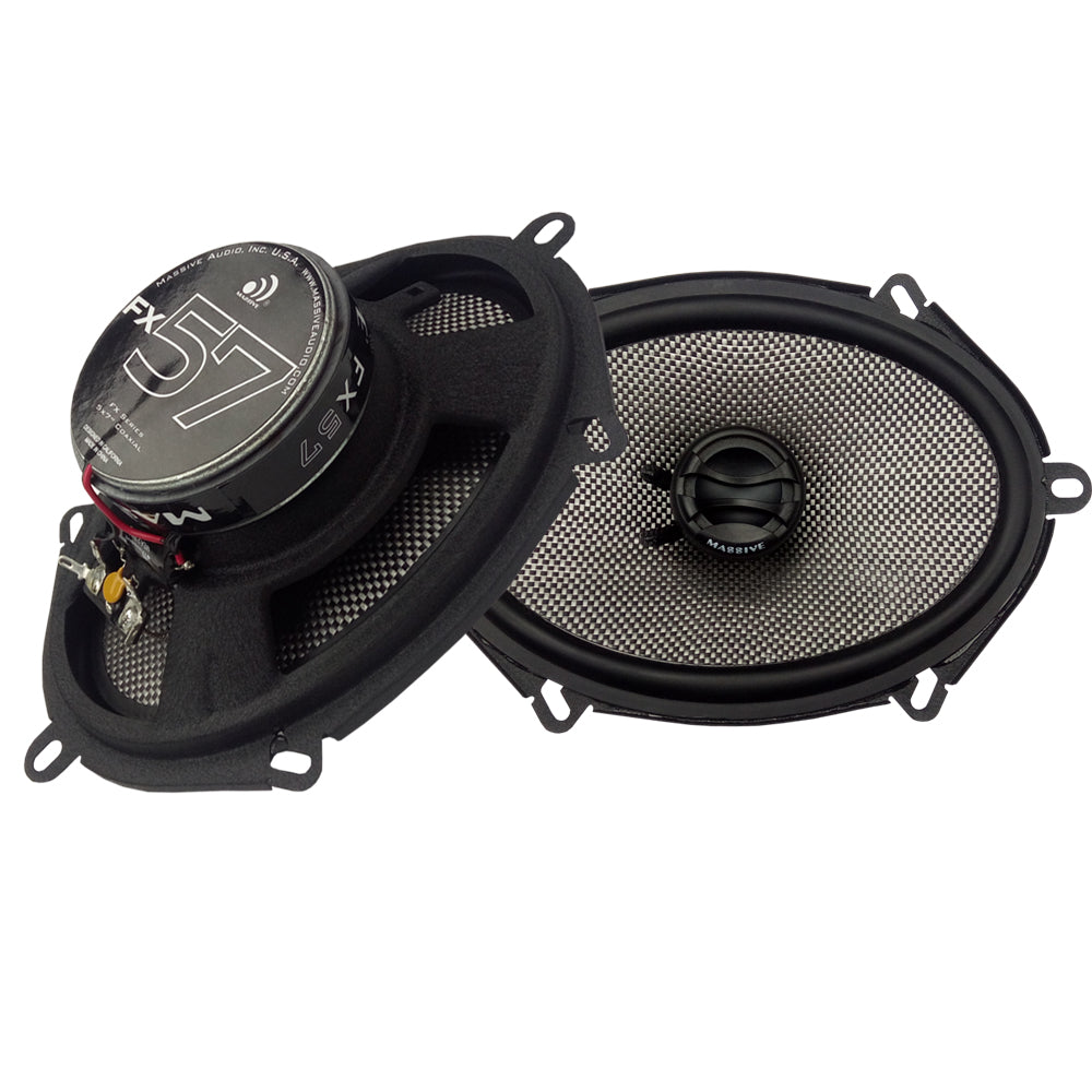 FX57 5x7 Inch 2-Way 70 Watts RMS Coaxial Car Speakers - Premium Sound for Vehicles, Trucks & Boats