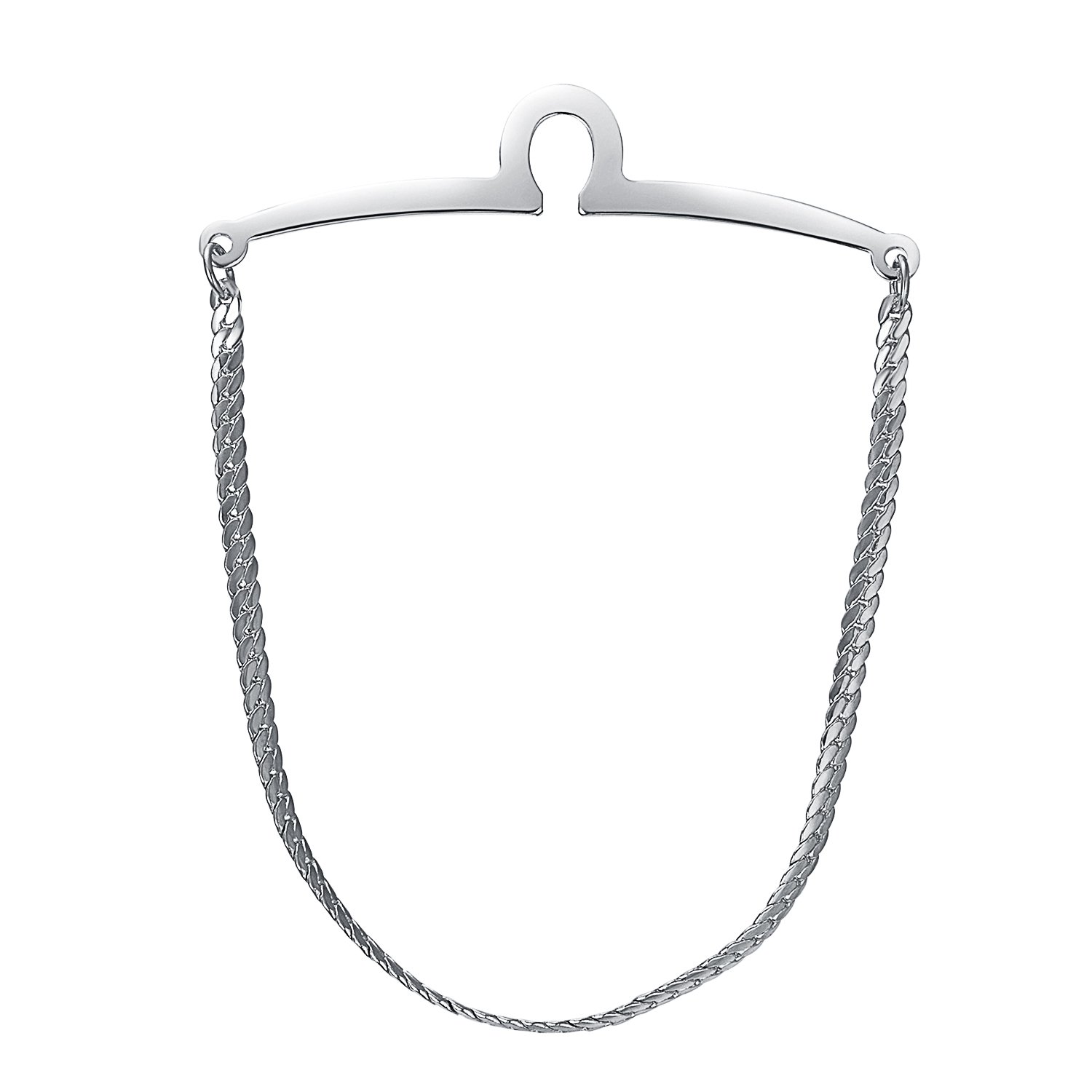 Stylish Men's Double Color Link Tie Chain with Cravat Collar & Tie Clip - Perfect for Formal Events, Business Meetings & Wedding Attire