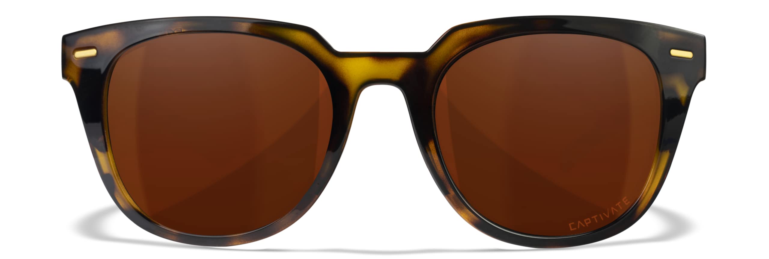 Wiley X Ultra Captivate Polarized Sunglasses for Women - Safety Glasses with UV Protection for Shooting, Fishing, Biking & Extreme Sports - Gloss Demi Black Frames & Copper Lenses - Perfect for Outdoor Adventures, Sports & Daily Wear