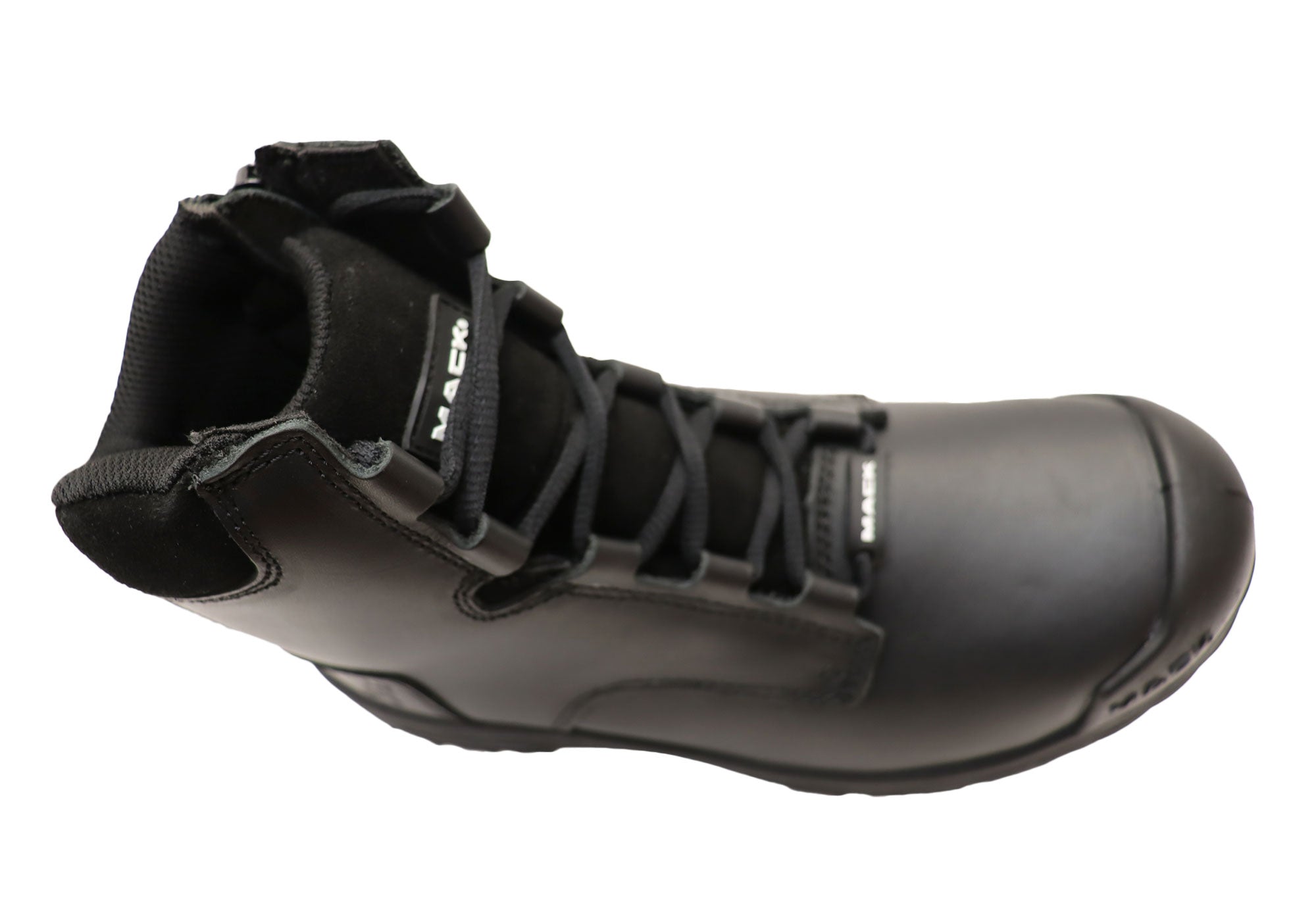Mack Men's Force Leather Steel Toe Safety Work Boots with Side Zipper - Durable Construction for Industrial & Warehouse Work Environments