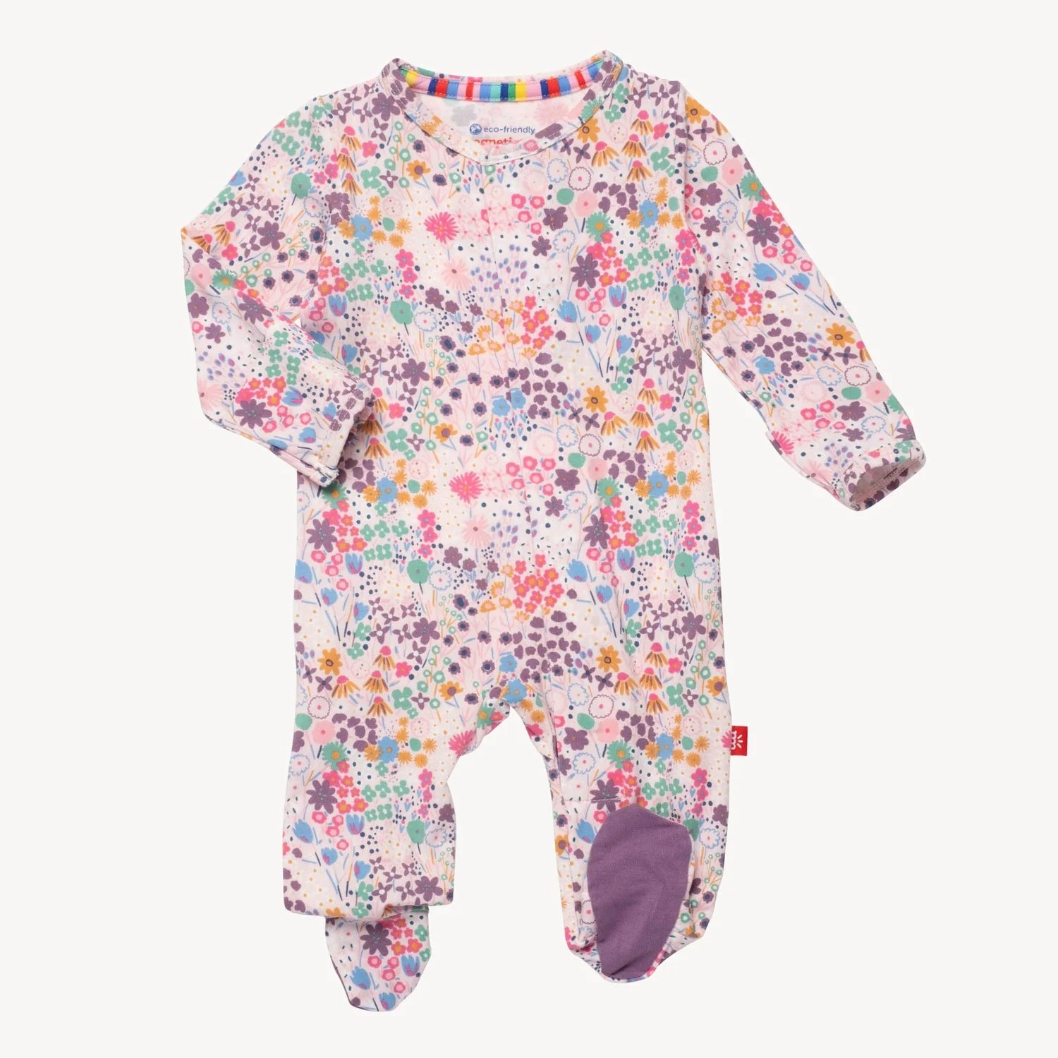 Magnetic Me Isla Magnetic Footie Baby Onesie - Easy Snap Closure for Newborns & Infants | Perfect for Diaper Changes, Playtime & Sleep