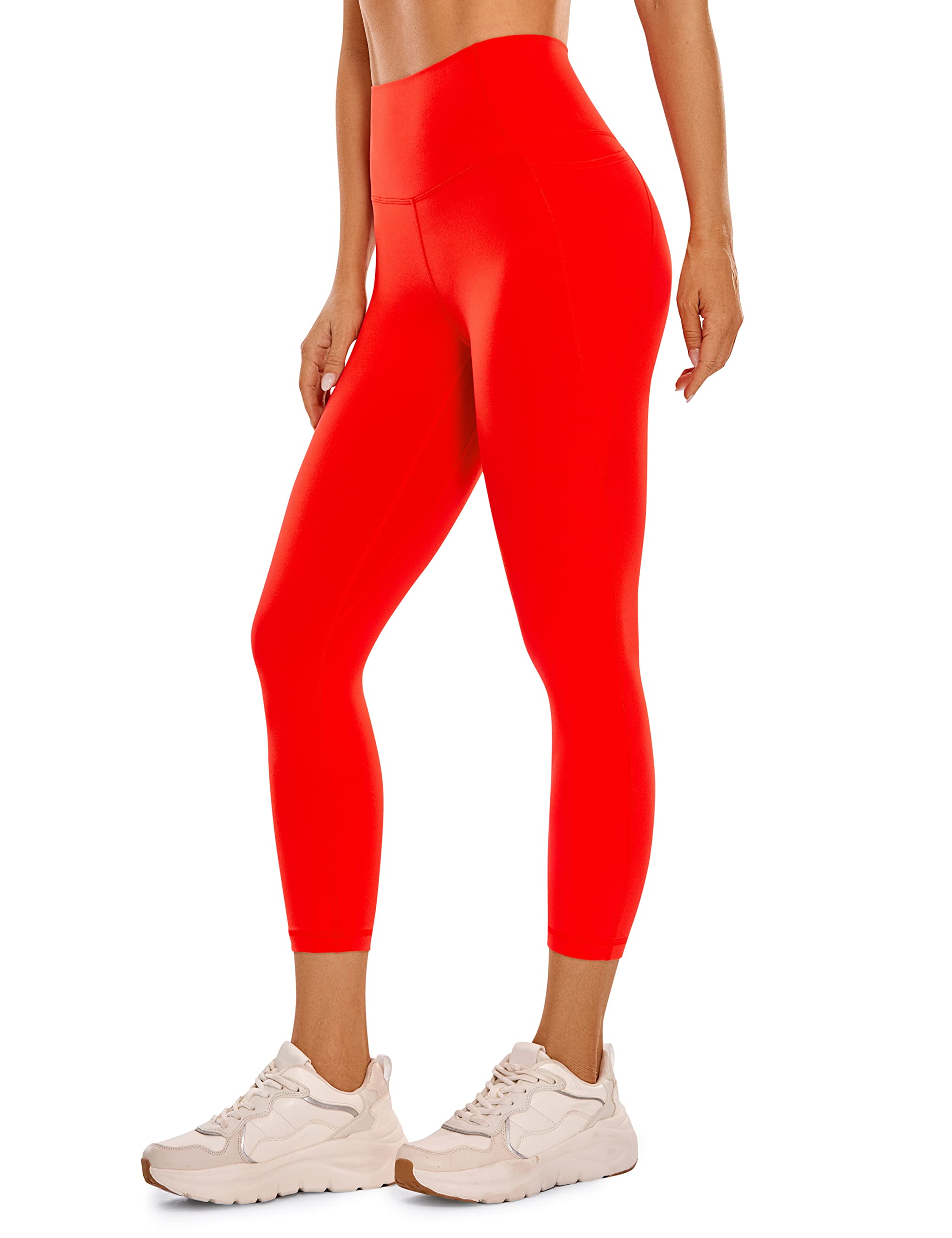 CRZ YOGA Women's Butterluxe High Waisted Workout Capri Leggings with Pockets - 21 Inch Gym Athletic Yoga Pants for Running, Training & Lounge Wear