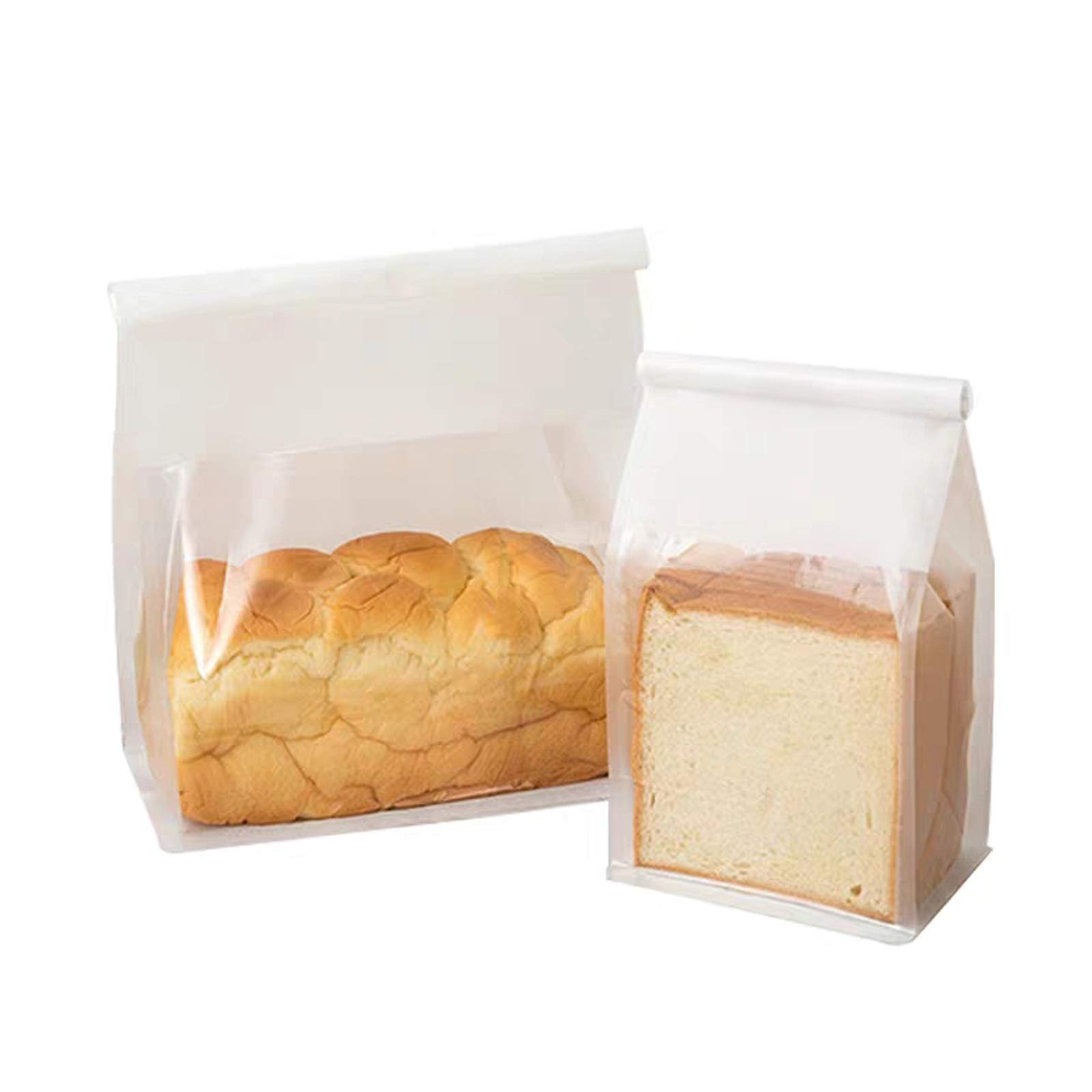 25Pcs 8x4x11 Inches Kraft Paper Bakery Bags with Window & Tin Tie Closure - White Cookie Bags, Coffee Bags, Treat Bags for Bakery, Popcorn, Candy, Gifts - Perfect for Home Baking, Parties & Retail Packaging