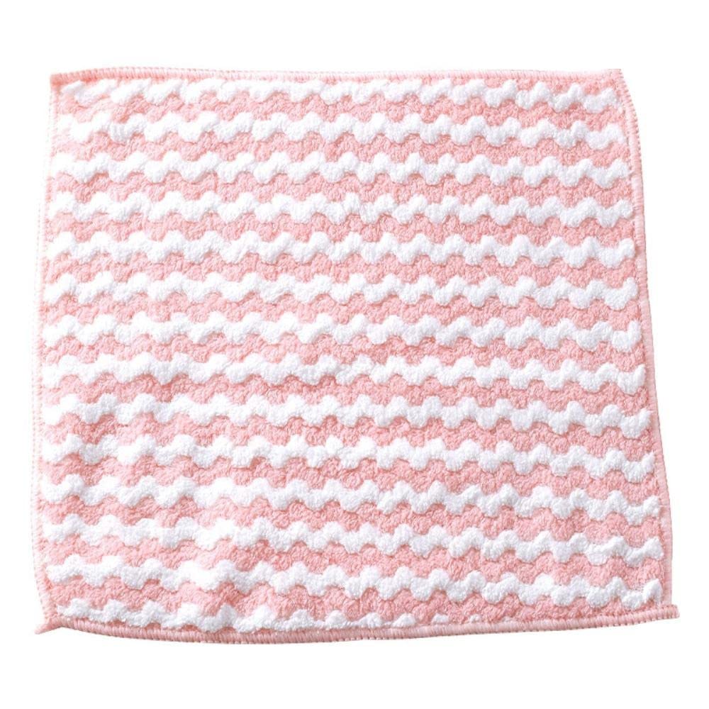 20-Pack Coral Velvet Kitchen Towels - Thickened Striped Absorbent Dish Cloths for Degreasing & Cleaning | Soft Cationic Washcloths for Dishes, Countertops & Household Chores (Set of 20)