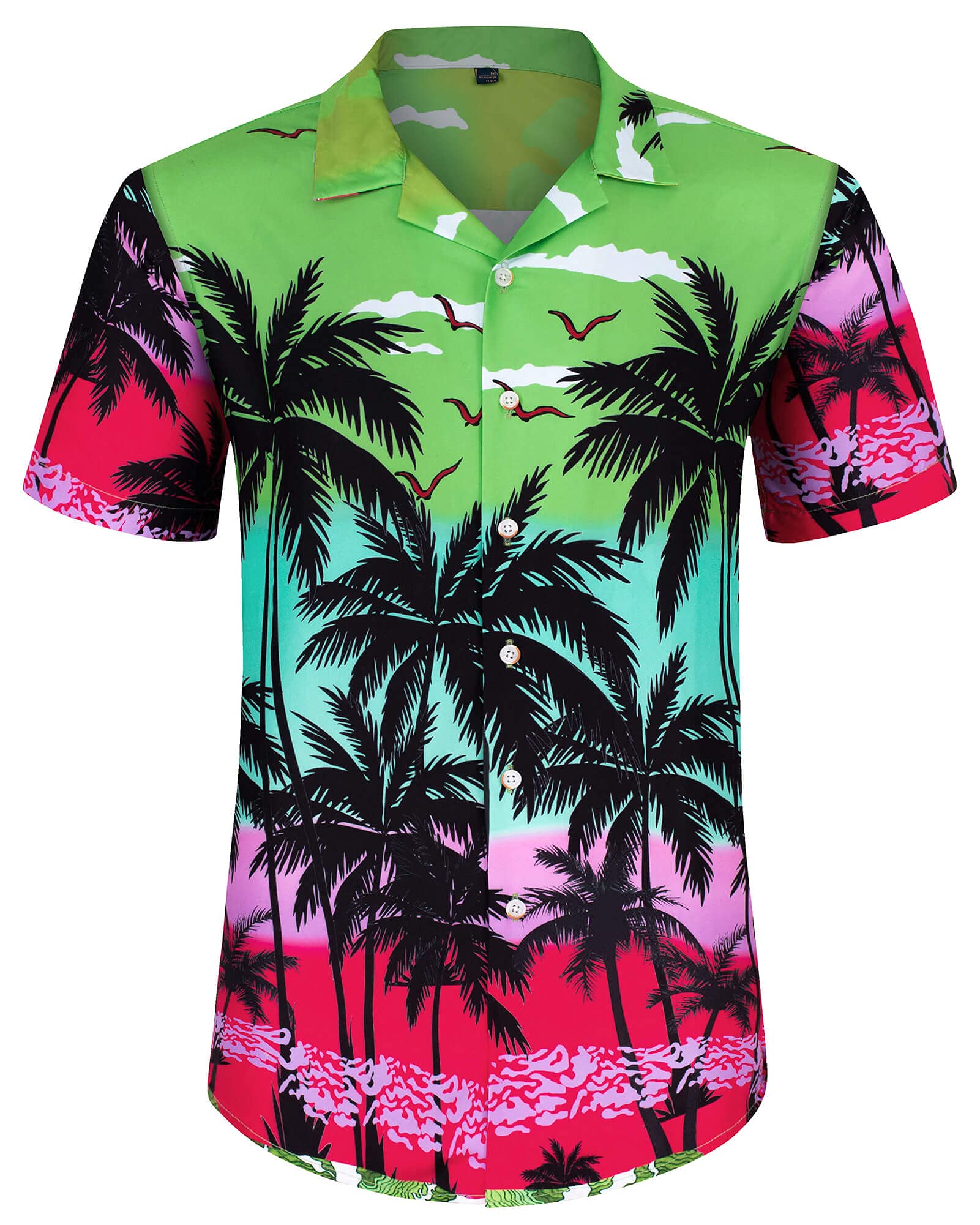 J.VER Men's Hawaiian Shirt & Shorts Set - Tropical Print Casual Button Down Short Sleeve Shirt with Matching Swim Trunks - Perfect for Beach Vacation, Summer Party & Hawaii Theme Outfits