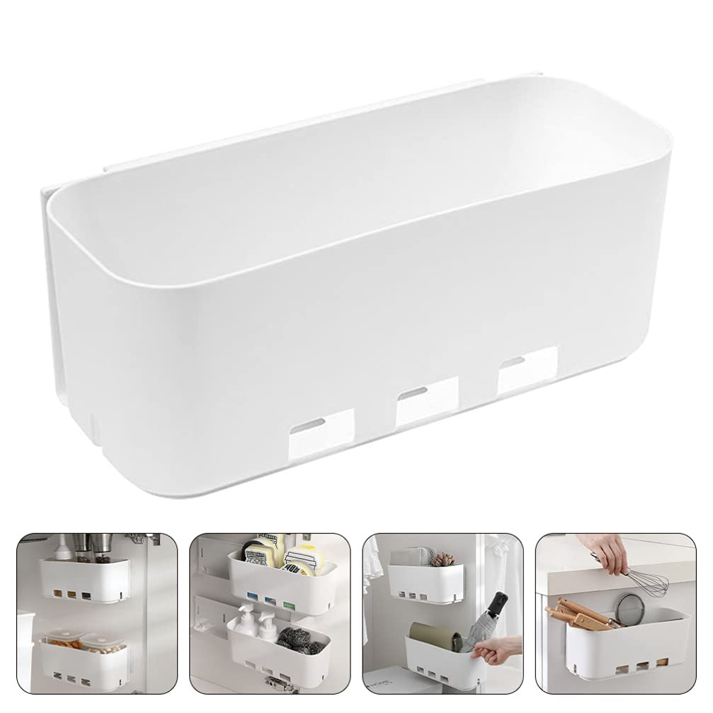Cabilock 1 Set Rustic White Under Sink Organizer - Sliding Shelf Bathroom Storage Containers, Floating Shelves & Cabinet Corner Drawer for Kitchen, Bathroom Organization (PP Material) - Perfect for Small Space Storage and Home Decor