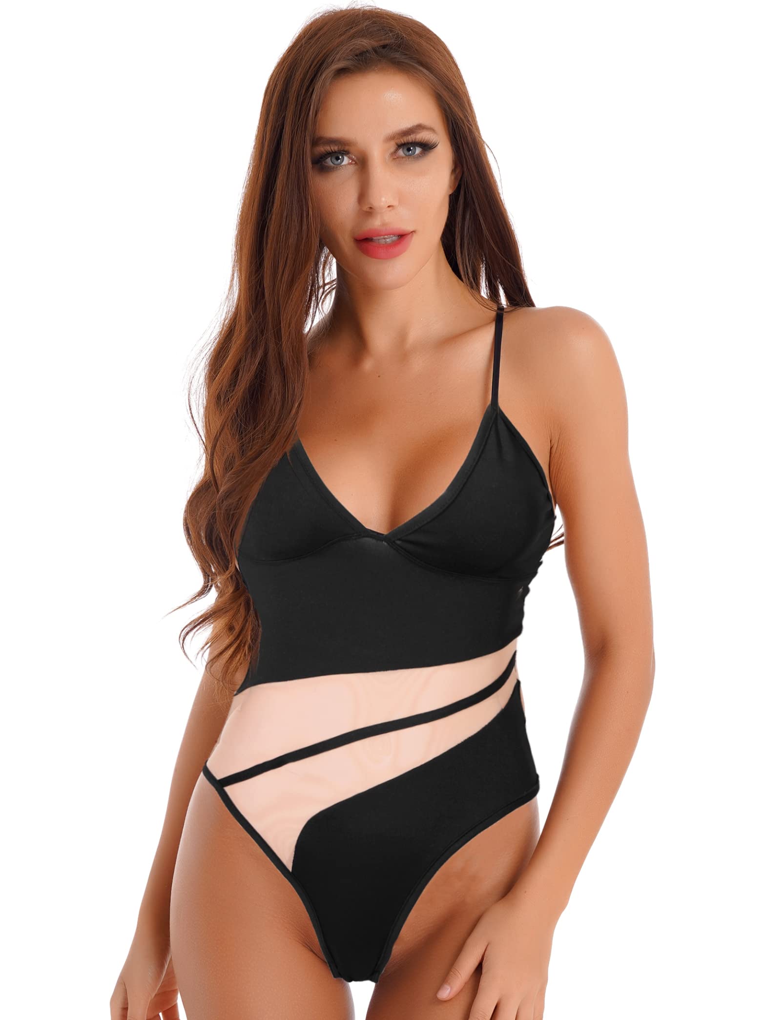 Women's One Shoulder Tummy Control One Piece Swimsuit - Sexy Mesh Bathing Suit for Beach, Pool & Vacation | Plus Size Swimwear for Women