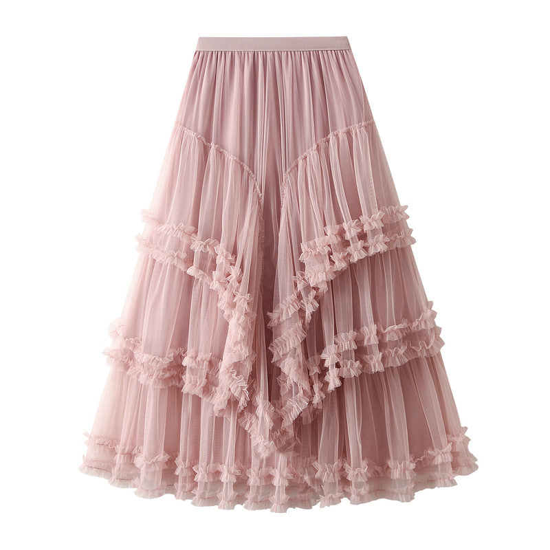 Layered Mesh Skirt for Women - Fairy Flowy Fluffy Tulle Skirt with 760 Layers | Perfect for Cosplay, Ballet, Party & Boho Fashion