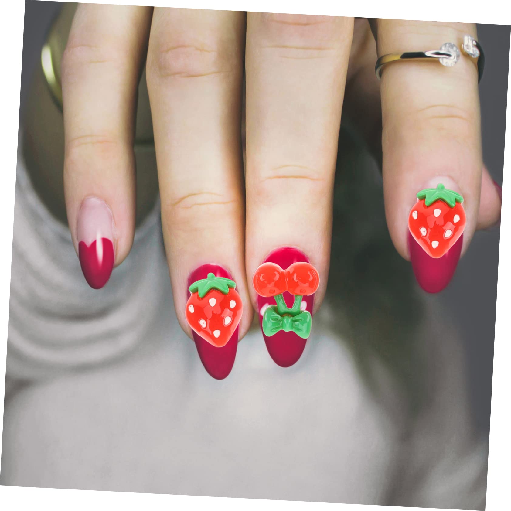 FOMIYES 60PCS Resin Fruit Nail Charms - Cute 3D Nail Art Decorations for DIY Manicure, Acrylic Nails & Gel Polish Designs | Perfect for Summer Nails, Bridal Party, Salon & Home Use
