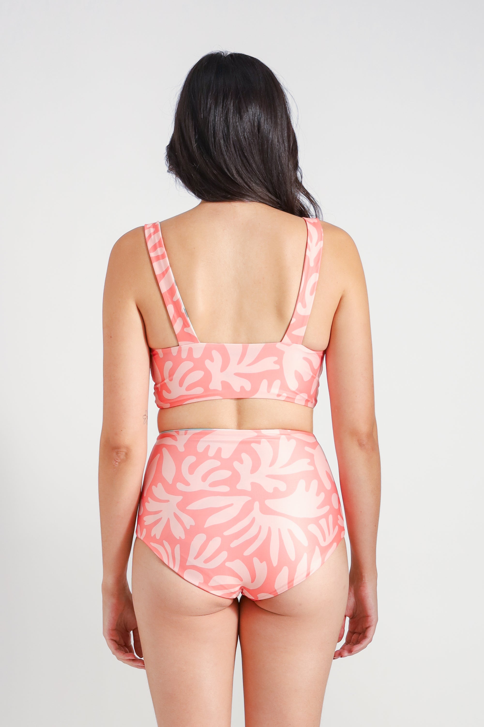 Sumba High Waist Bikini Bottom - Reversible Swimwear for Women, Colorful Canopy & Sunset Lagoon Print - Perfect for Beach Vacations, Pool Parties & Summer Getaways