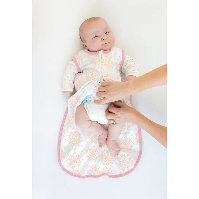 zzZipMe Gown & Sack Set - Heavenly Floral Print (BGB 0033) | Comfortable Maternity & Nursing Wear for Hospital & Home Use