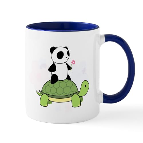 White/Navy Inside - Turtle And Panda 1 Mug