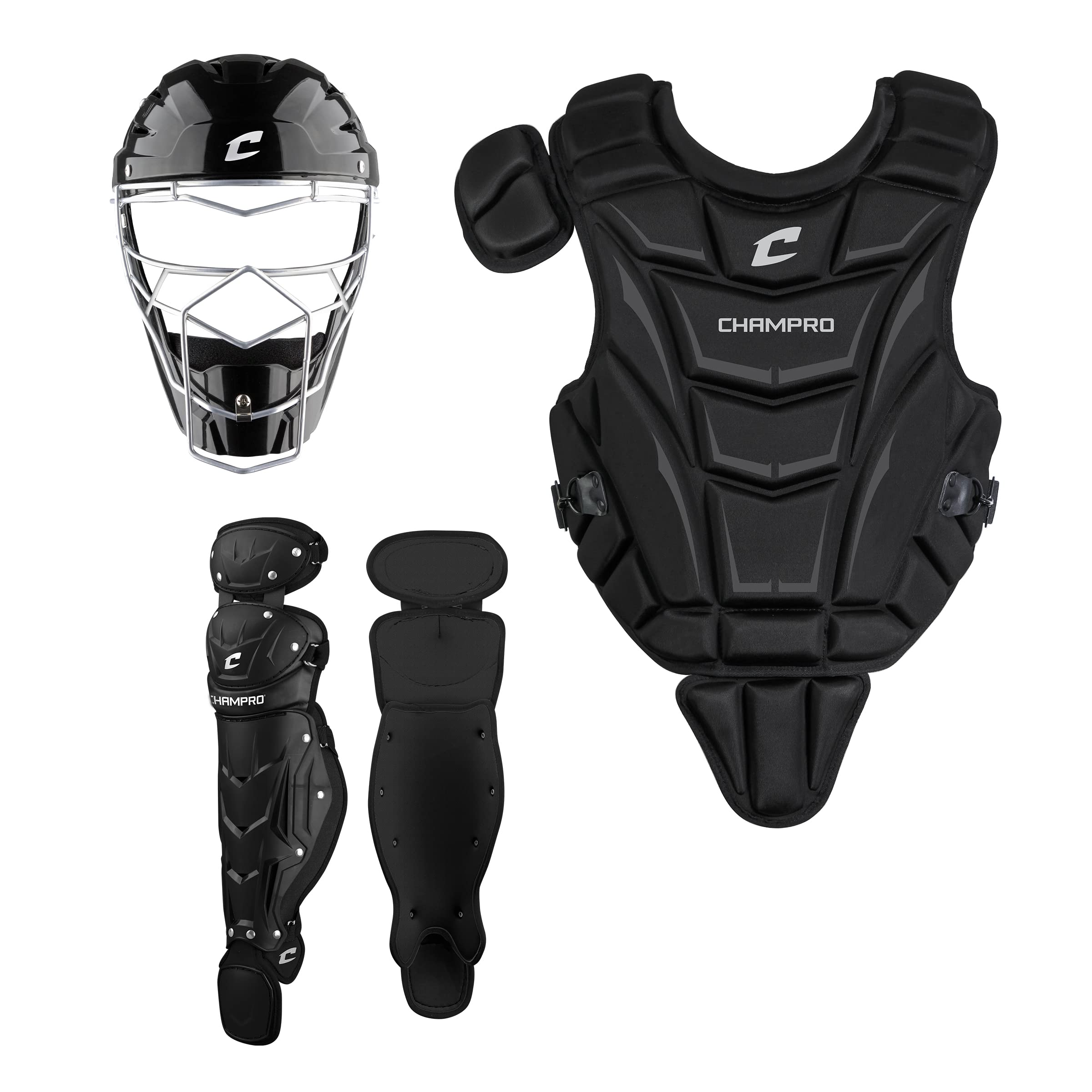 CHAMPRO Triple-Play Youth Catcher's Set - Baseball Catcher Gear for Kids & Teens - Perfect for Little League, Training & Games