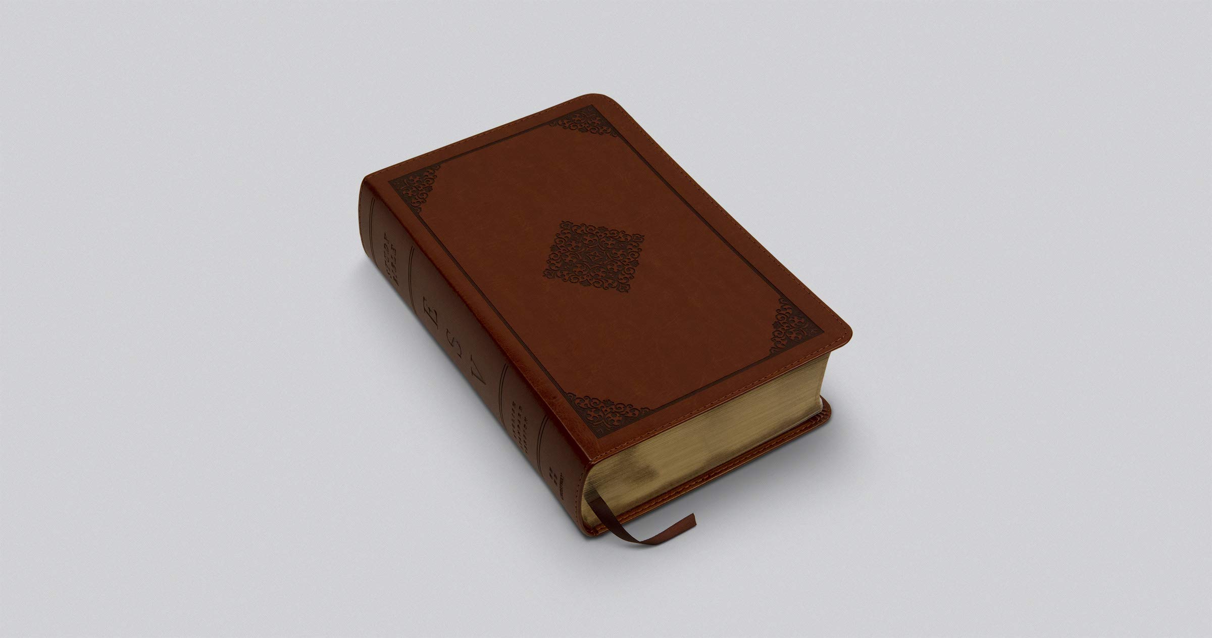 ESV Study Bible Personal Size - TruTone Leather Cover with Saddle Stitch & Ornamental Design | Compact Scripture Study for Daily Devotion, Church Use & Travel Bible