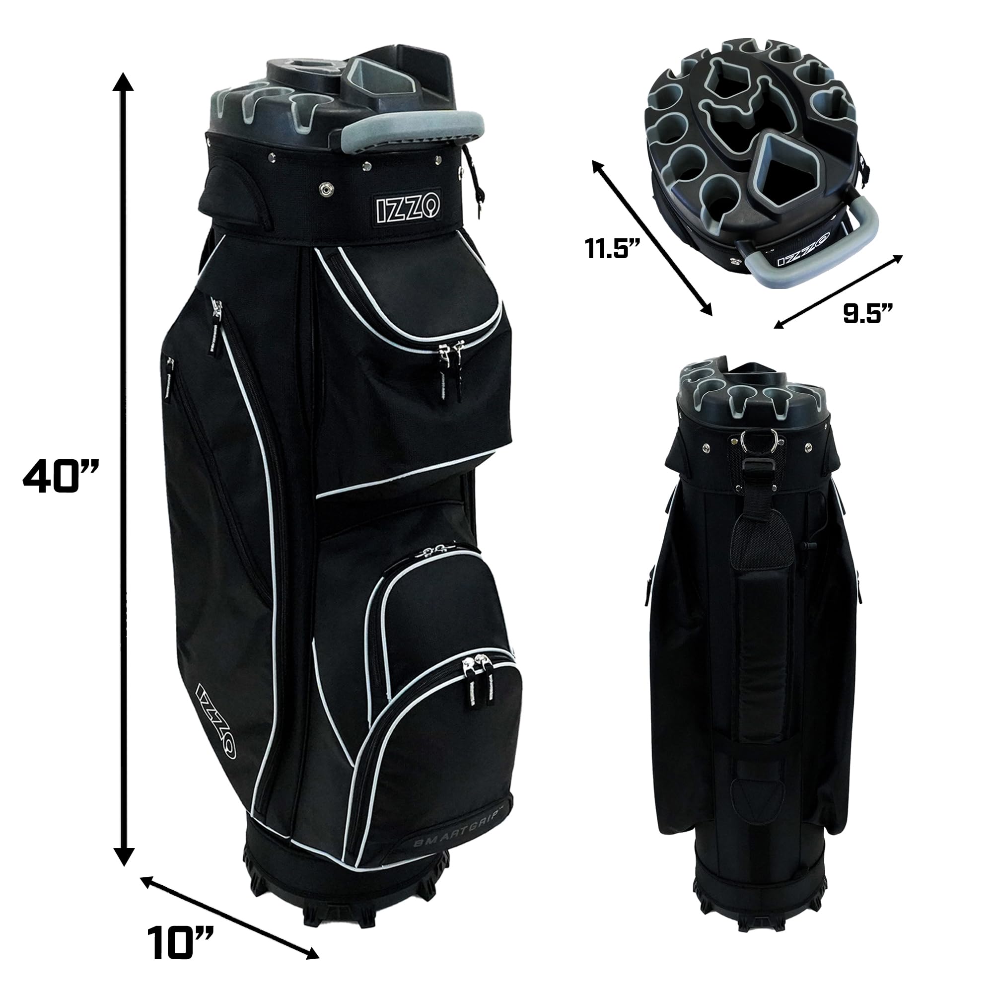 Izzo Vault Golf Bag - Lightweight Stand Bag with 14-Way Divider, Waterproof & Durable for Men & Women | Perfect for Golf Tournaments, Driving Range & Outdoor Sports