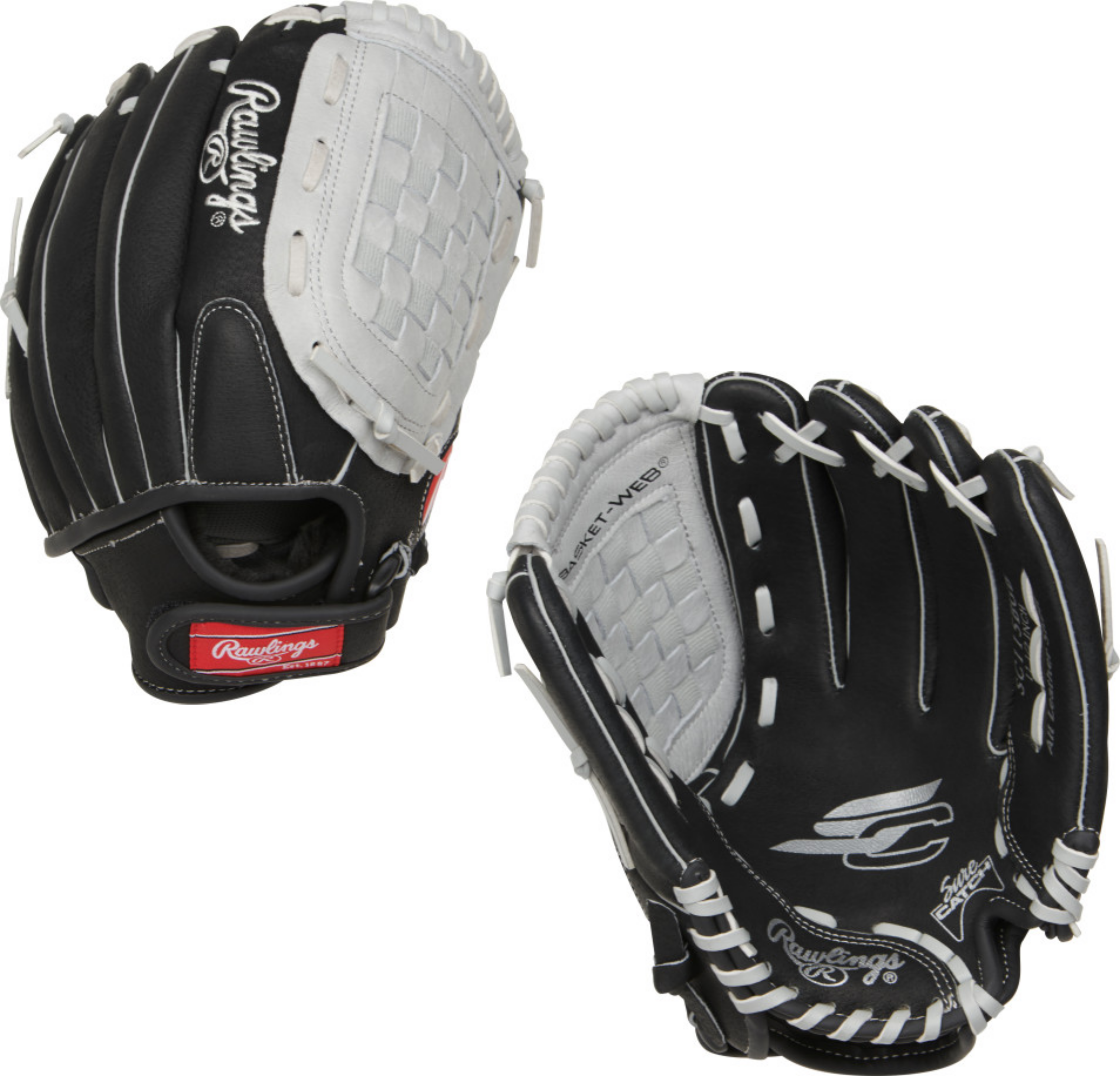Rawlings Sure Catch Youth Baseball Glove 11.5 Inch - Premium Leather Mitt for Kids & Teens - Perfect for Little League, Practice & Backyard Catch