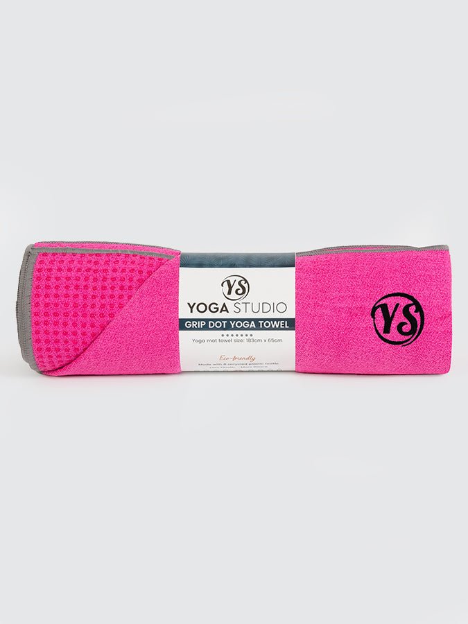 Non-Slip Premium Grip Dot Yoga Mat Towel for Hot Yoga & Pilates - Sweat Absorbent, Eco-Friendly Workout Accessory for Home & Studio Practice