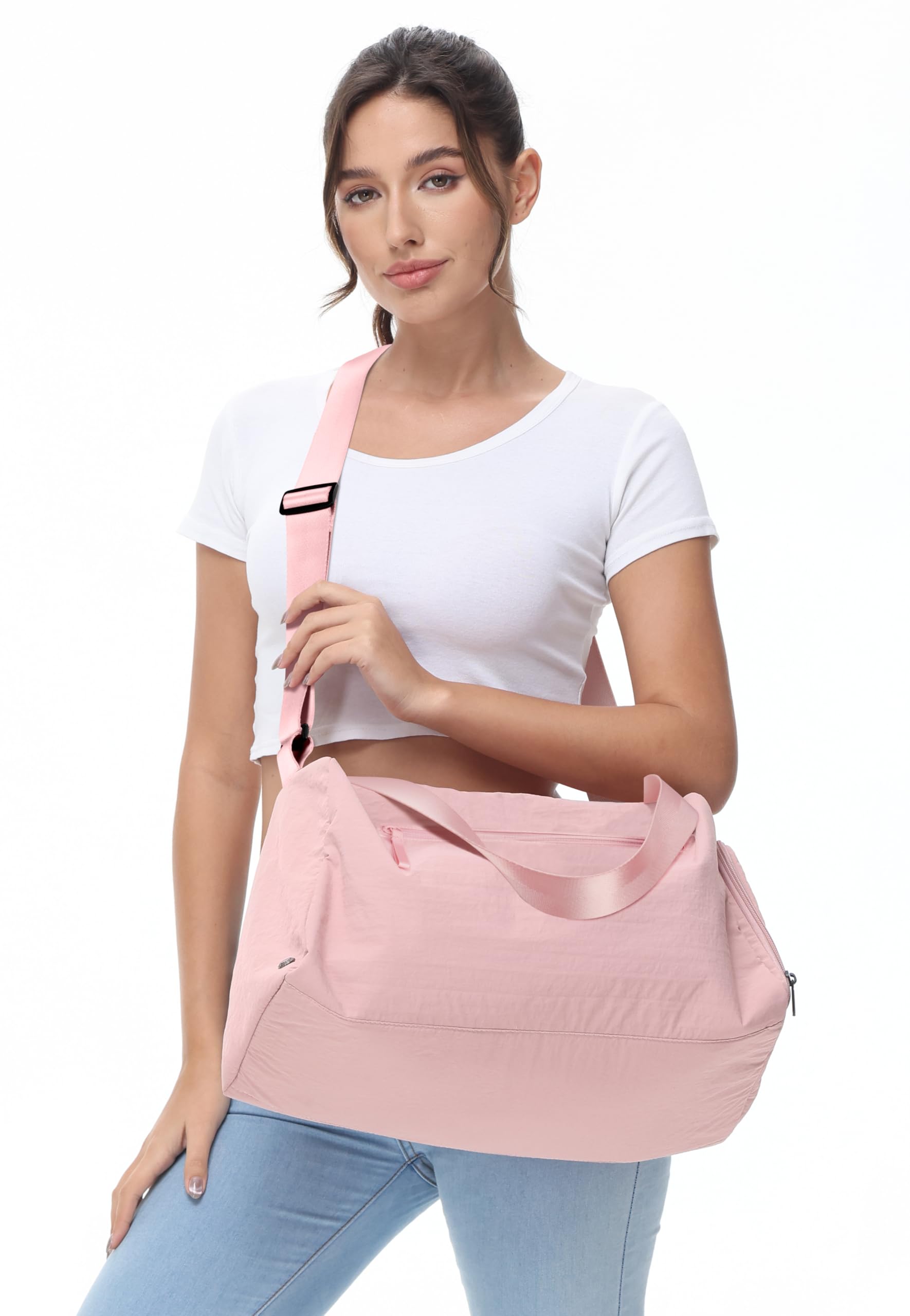Stylish Compact 3-in-1 Gym Duffle Bag for Women & Men - Lightweight Sports Bag for Workout, Fitness & Travel - Perfect as Crossbody Bag, Work Gym Bag & Travel Accessory