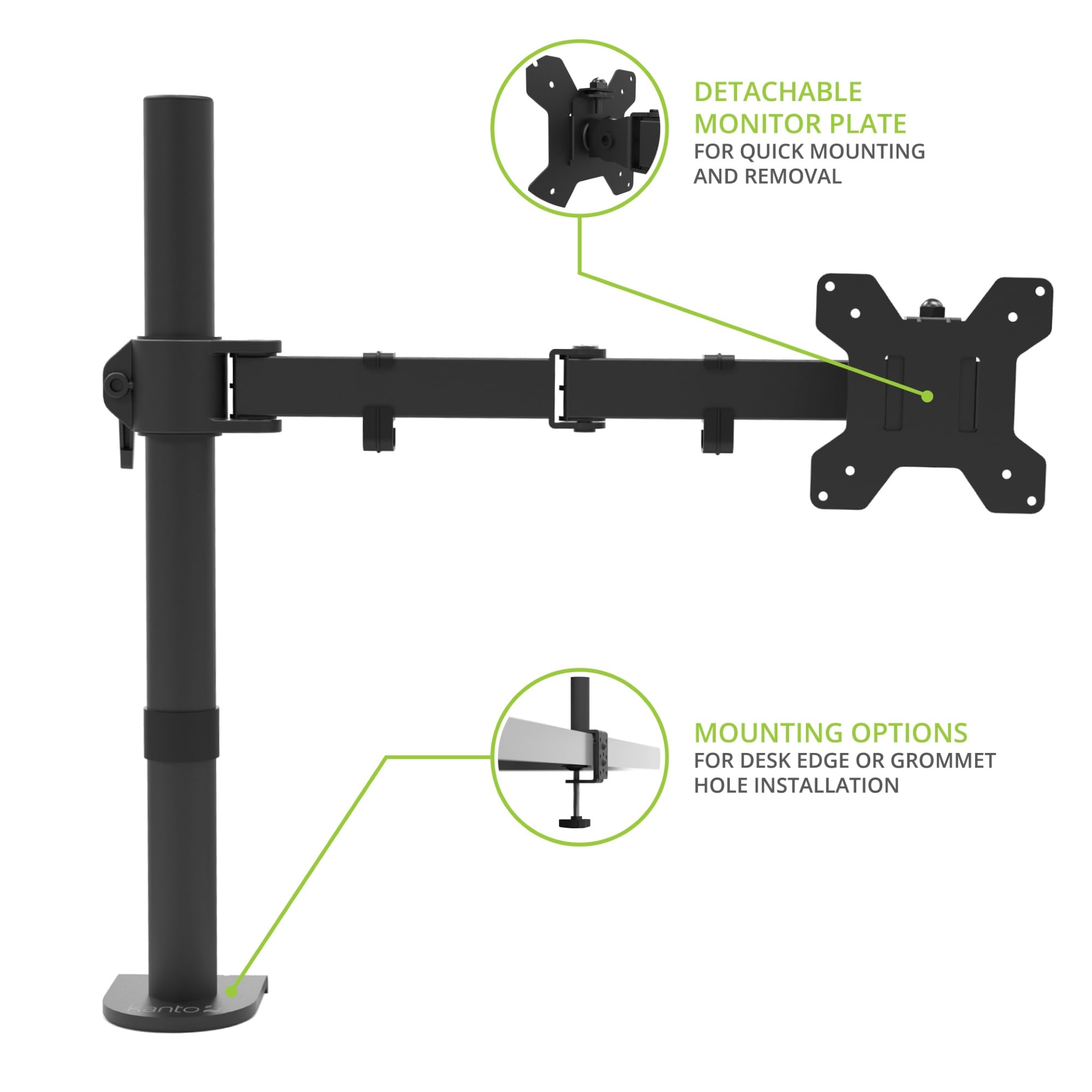 Kanto DML1000 Adjustable Monitor Stand for 17-34