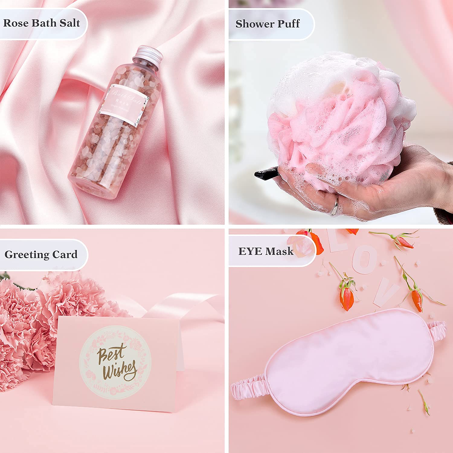 Premium Relaxation Spa Bath Gift Set for Women - Self Care Package with Birthday, Get Well Soon, Christmas Gifts for Her, Mum, Sister, Wife & Friends | Perfect for Home Spa Nights, Stress Relief & Pampering Moments