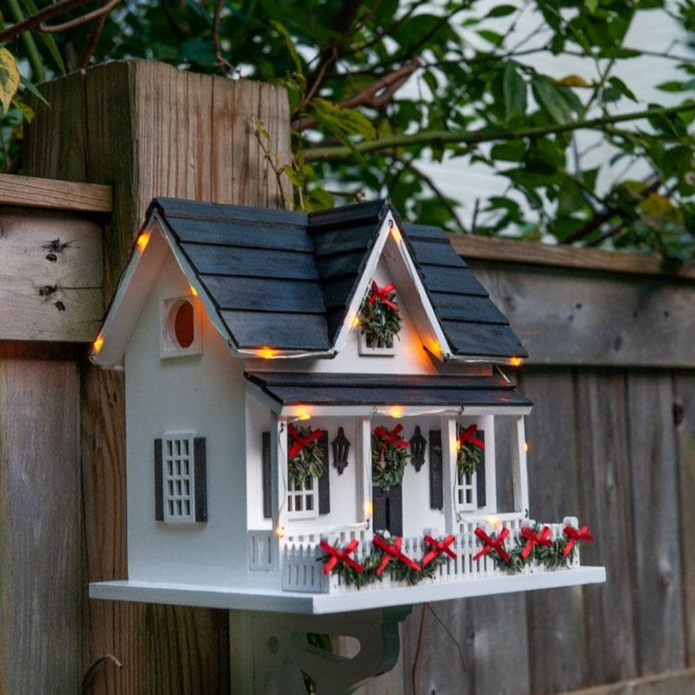 Festive LED Lighted Holiday Birdhouse - Outdoor Christmas Decoration for Garden, Yard & Patio Decor