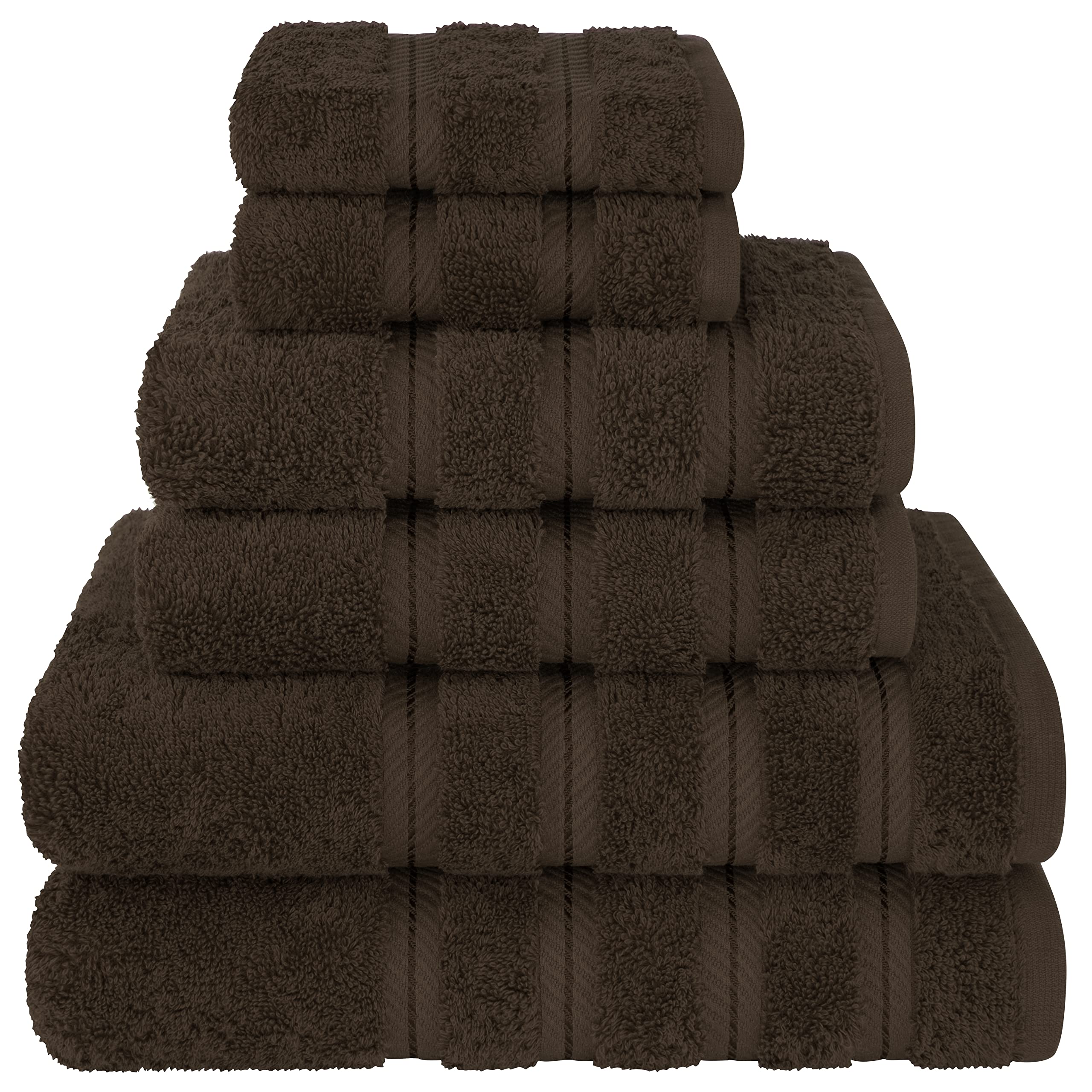 Premium 6-Piece Soft Linen Towel Set with 4 Bath & 4 Hand Towels - Ultra Absorbent Luxury Bathroom Towels for Spa, Hotel & Home Use