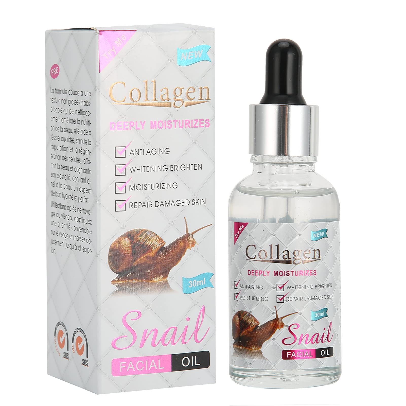 Anti Aging Moisturizing Facial Oil for Hydration & Soothing | Collagen Boosting Face Oil to Tighten Skin & Reduce Fine Lines | Essential Skin Care Oil for Daily Nourishment & Recovery - Perfect for Night Routine & Dry Skin Treatment