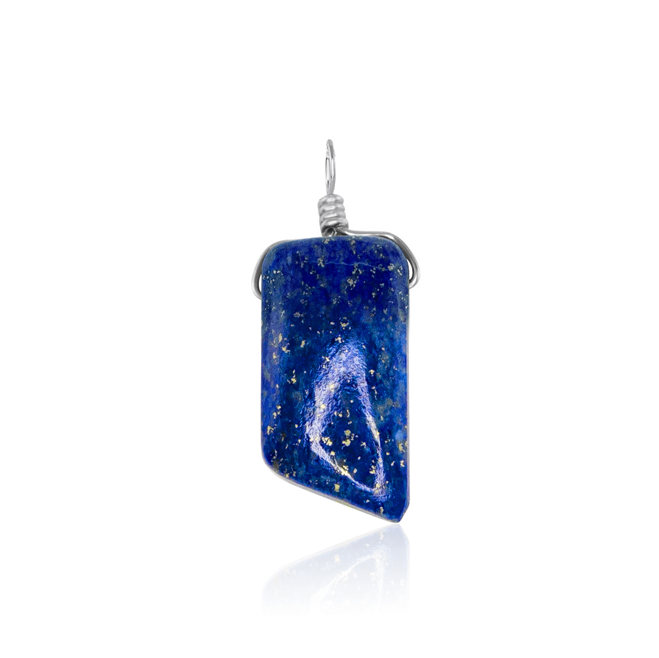 Natural Smooth Lapis Lazuli Crystal Pendant Necklace with Polished Point - Perfect for Meditation, Healing & Spiritual Jewelry Gifts