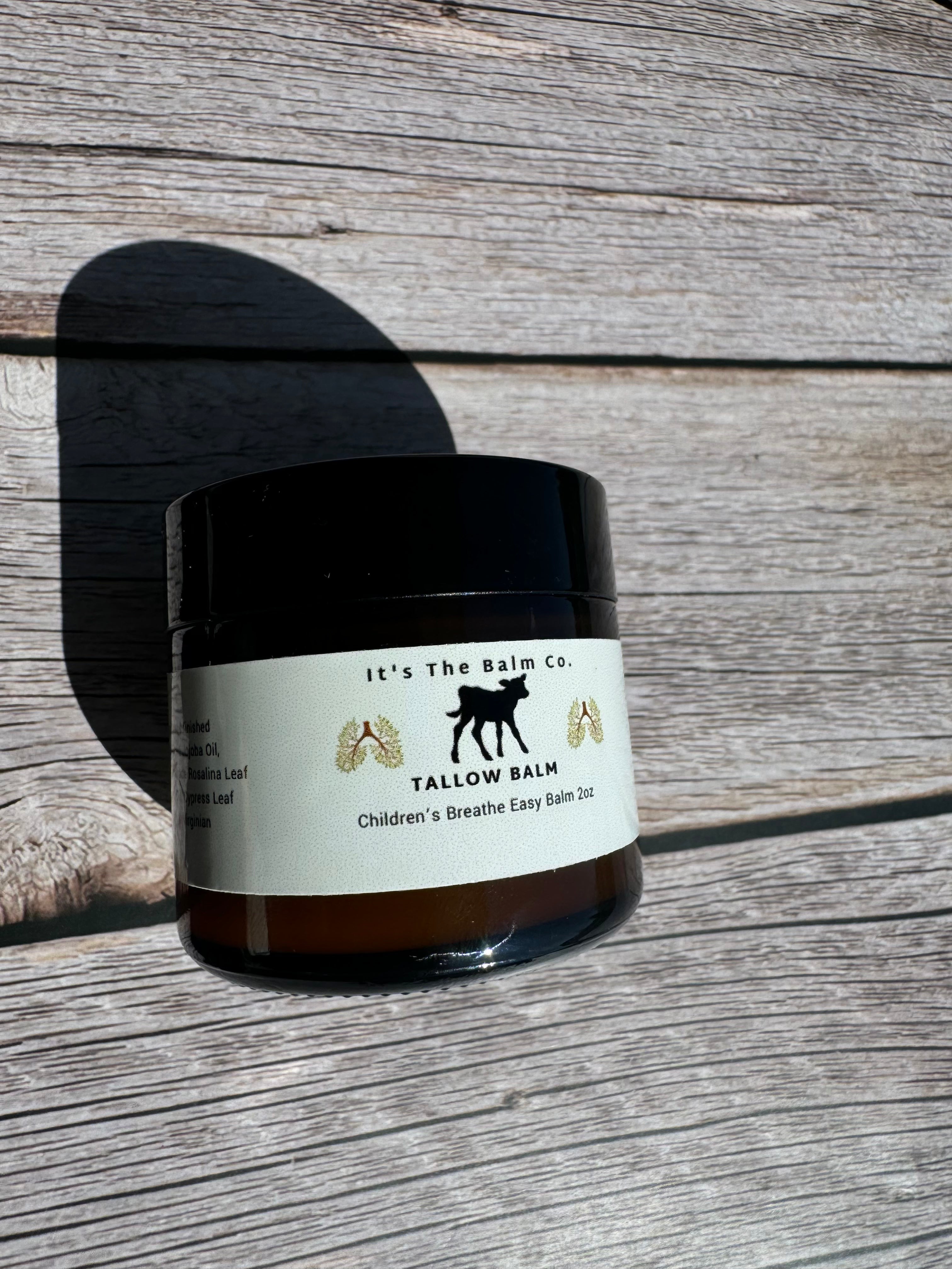 2oz Children's Breathe Easy Balm - Natural Tallow Chest Rub for Kids | Soothes Cough & Congestion | Perfect for Cold & Flu Season Relief