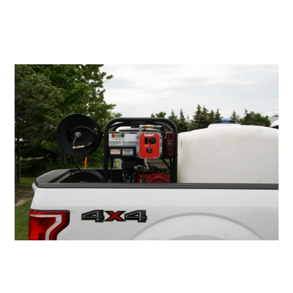 Dynablast 3500psi 3.8GPM Hot Water Pressure Washer with Diesel Burner - Heavy Duty Truck Mounted Skid Unit H4035GRGFT for Industrial Cleaning & Fleet Maintenance