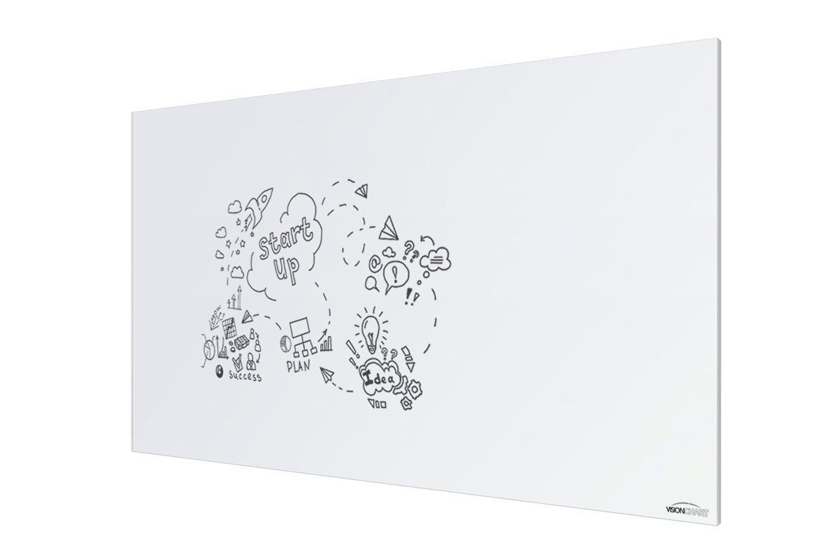 Vision Slim Magnetic Whiteboard - 1800L x 1200W - Dry Erase Board for Office, Classroom & Home - Perfect for Presentations, Notes & Planning